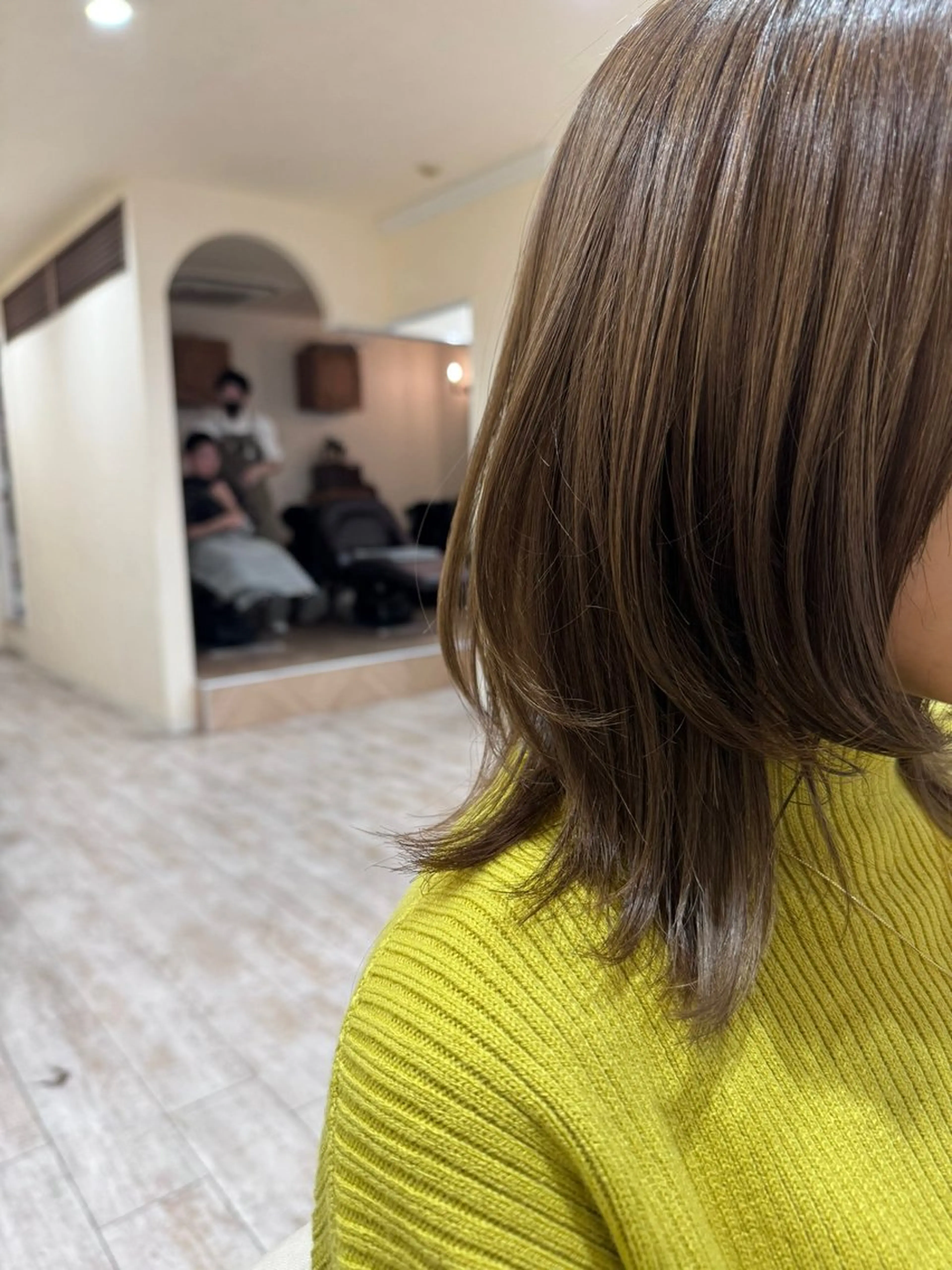 ミディアム カラー 髪質改善 レイヤーカット ウルフカット カット ヘアカラー トリートメント 新越谷noble店長 松本拓也▶◀*.のヘアスタイル