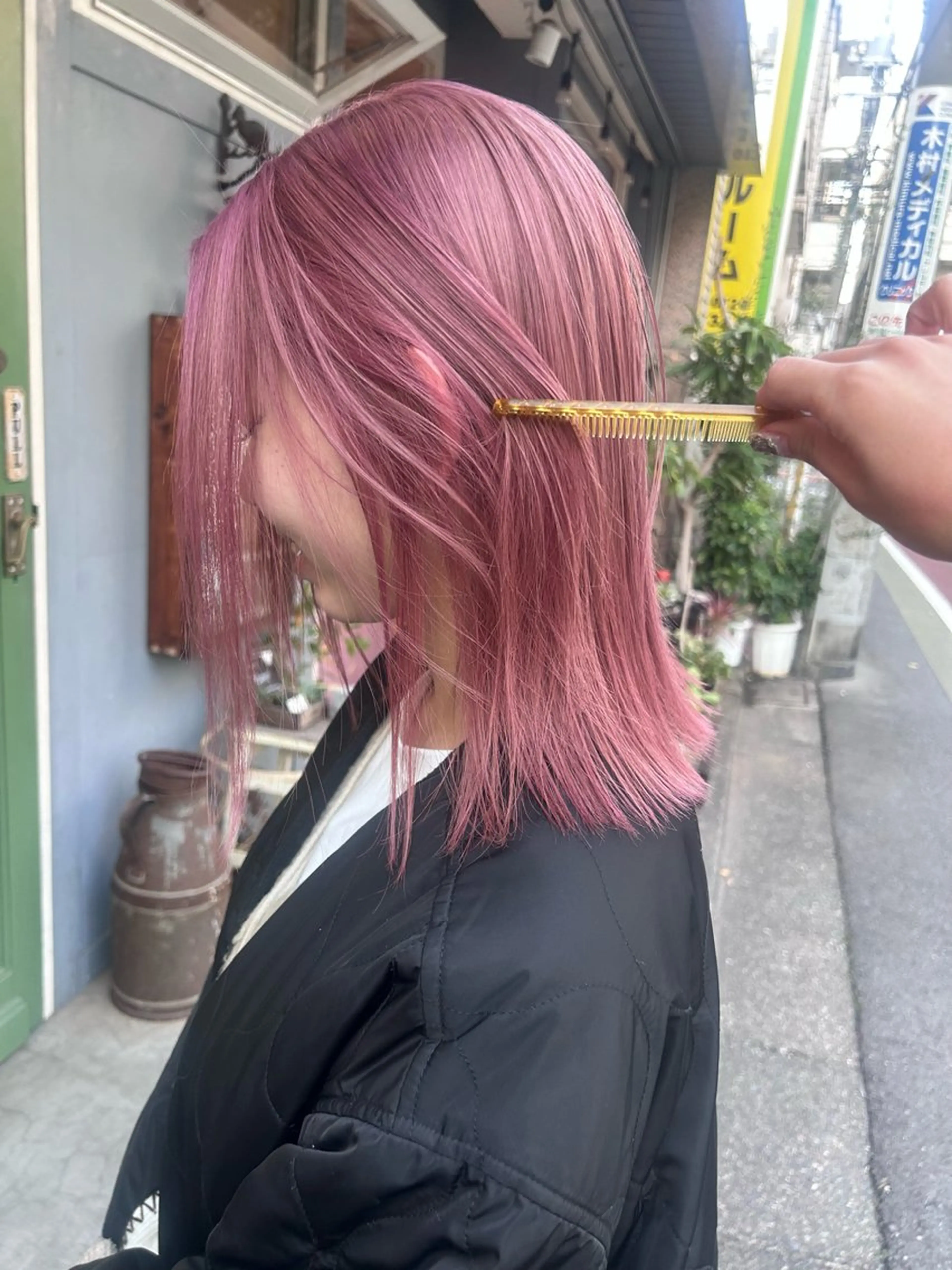 ミディアム カラー ヘアカラー トリートメント 清水千優/パーマ/透 明感カラー/メンズのヘアスタイル