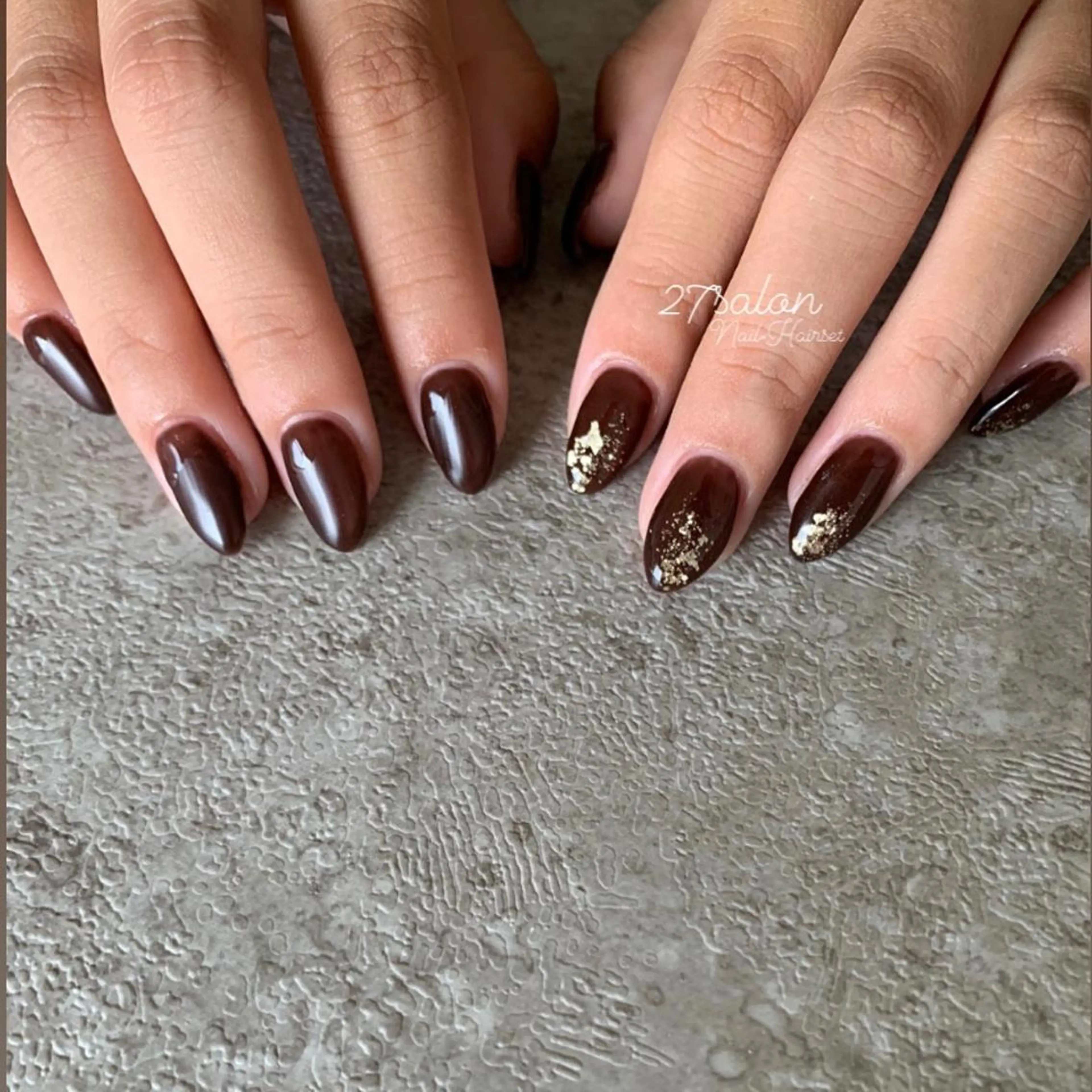 ネイル ブラウン マットネイル 27salon yuinaのネイルデザイン