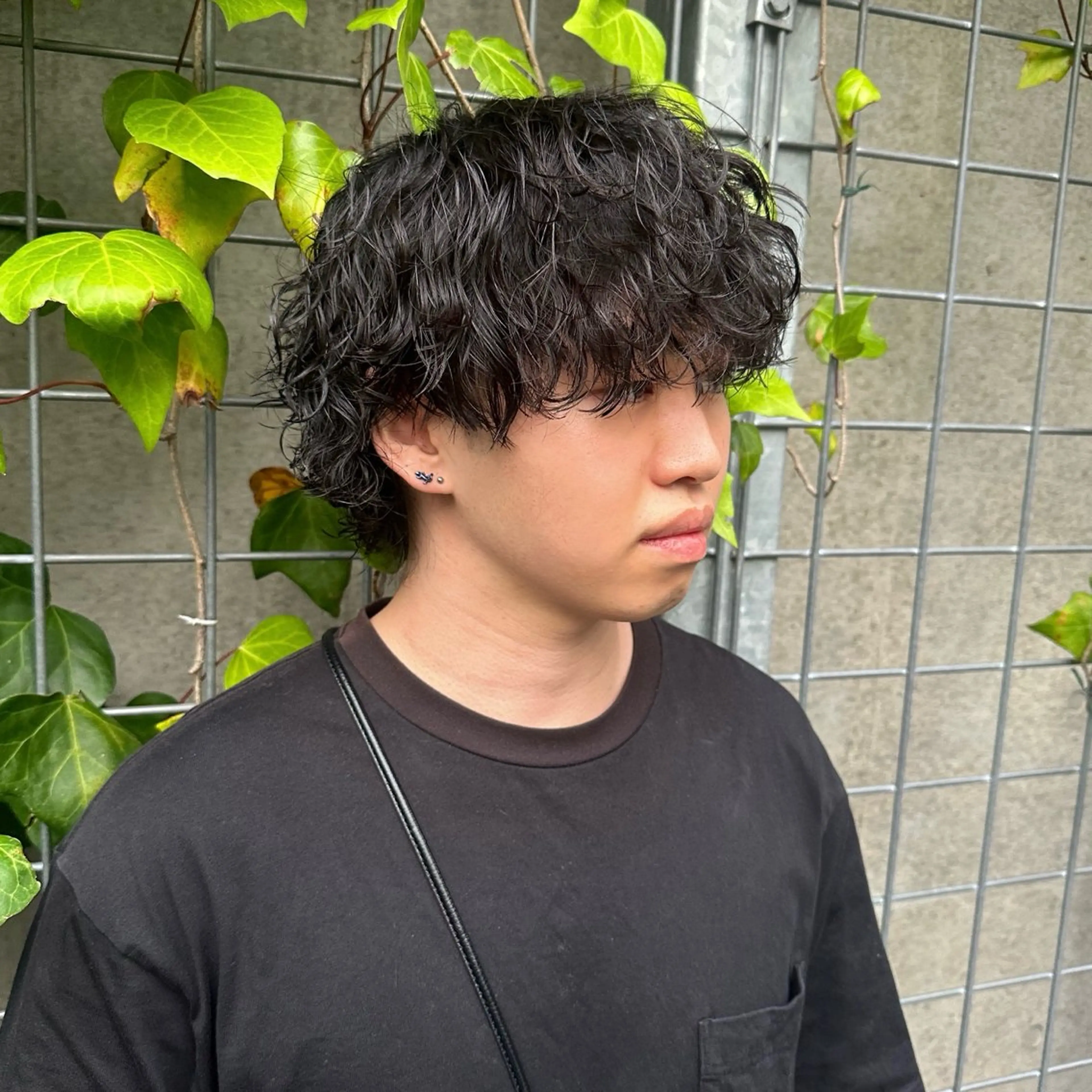 ショート パーマ メンズ メンズパーマ 波巻きパーマ メンズウルフカット ウルフカット カット パーマ トリートメント ツイスパ/メンズ パーマ/歩夢のヘアスタイル