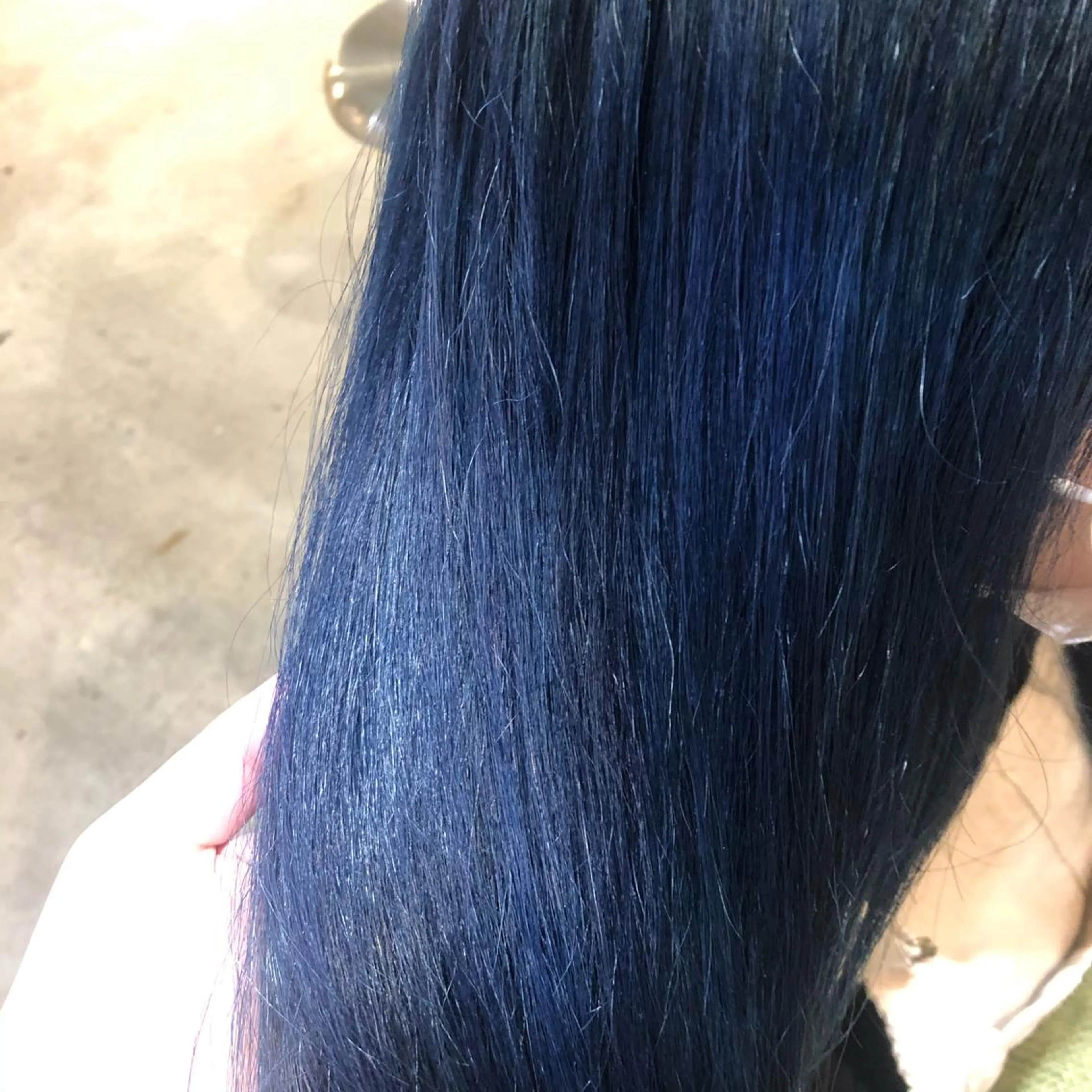 セミロング カラー ネイビーカラー 韓国風ヘア 新越谷/韓国風/艶髪 miyuのヘアスタイル