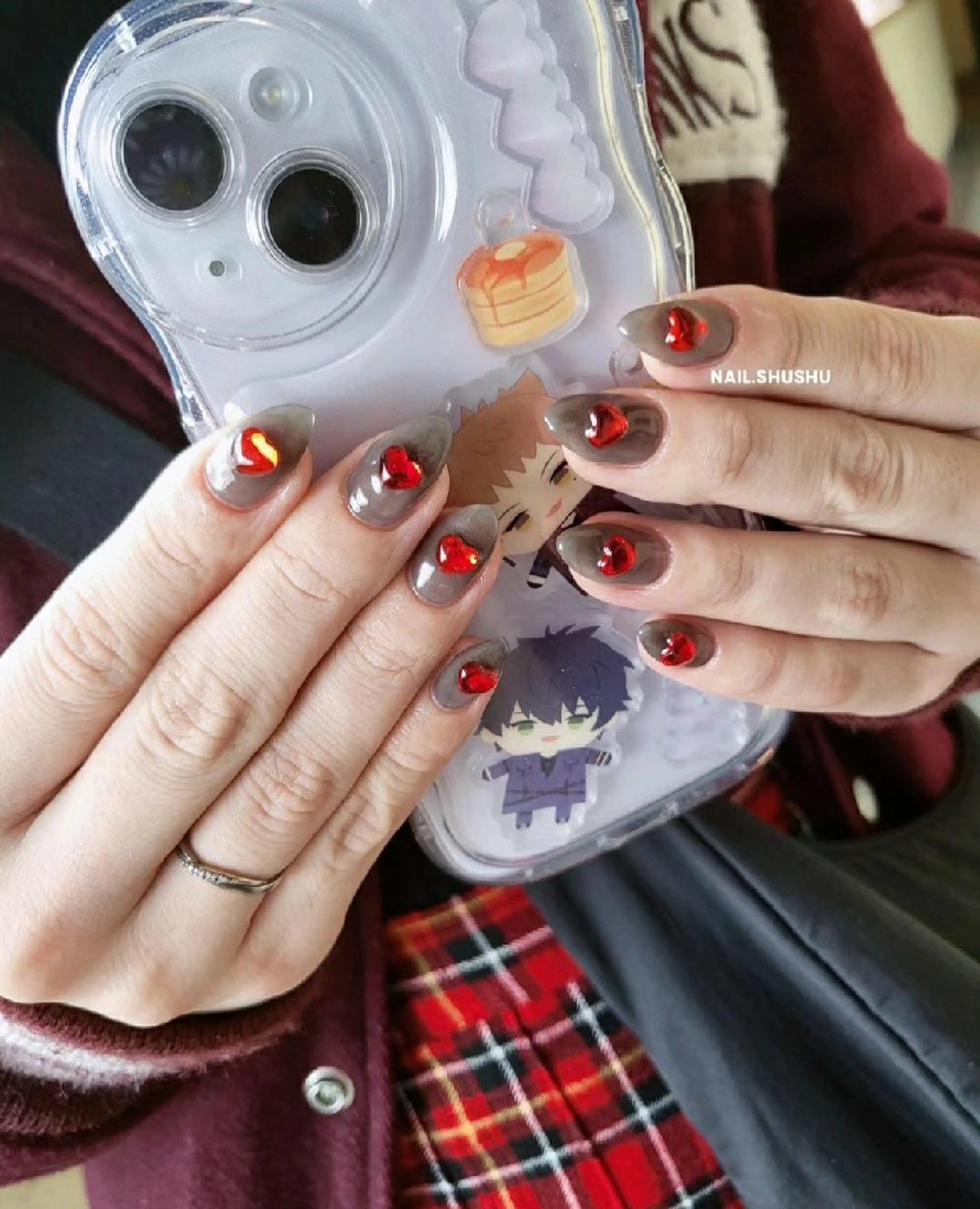 ネイル 持ち込み ニュアンスネイル ワンカラーネイル シンプルネイル 春ネイル ハンドネイル 3dパーツ/流行り 👧shushu❤️のネイルデザイン