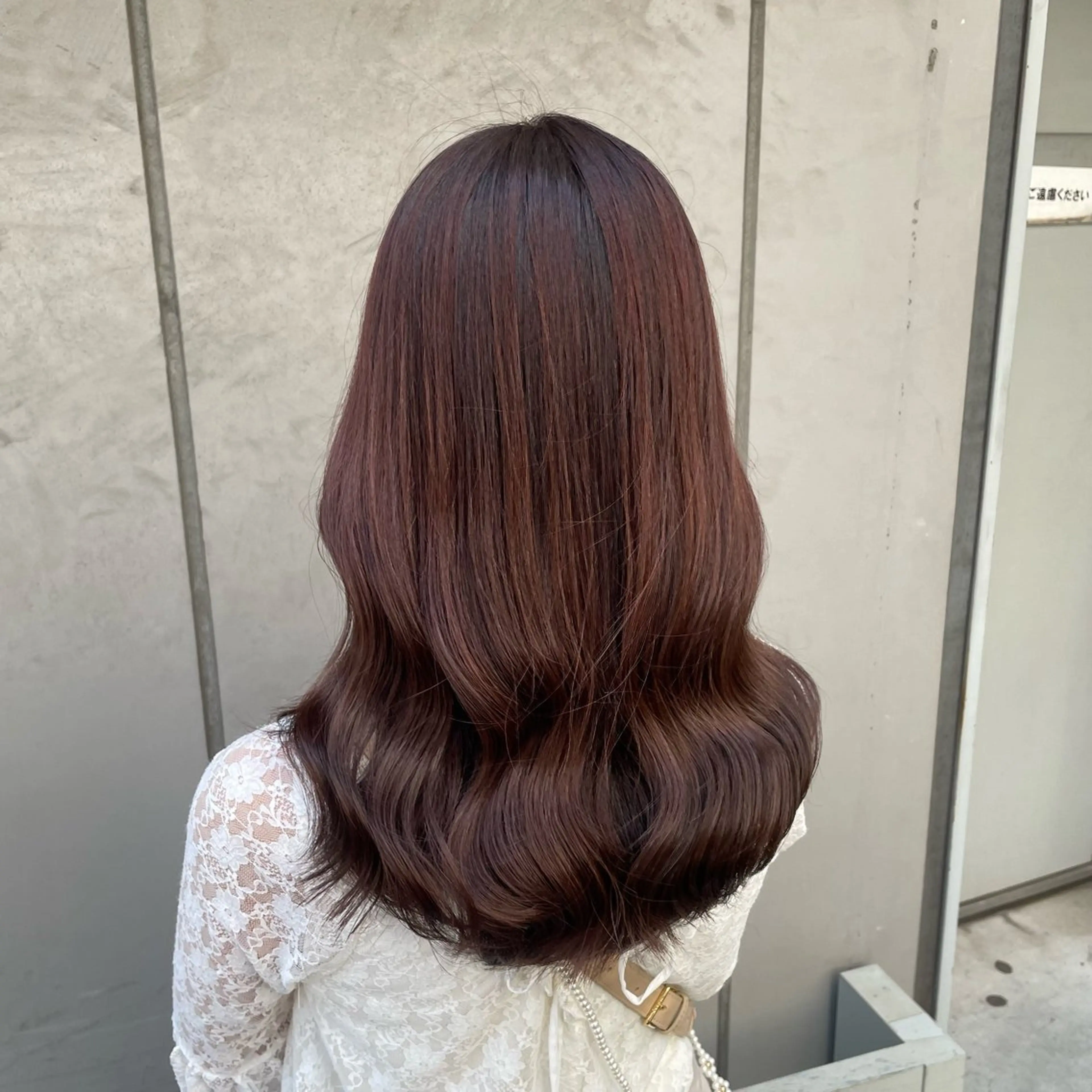 セミロング カラー 大人っぽ♡上品な暖色 ♡ブリーチなし♡のヘアスタイル