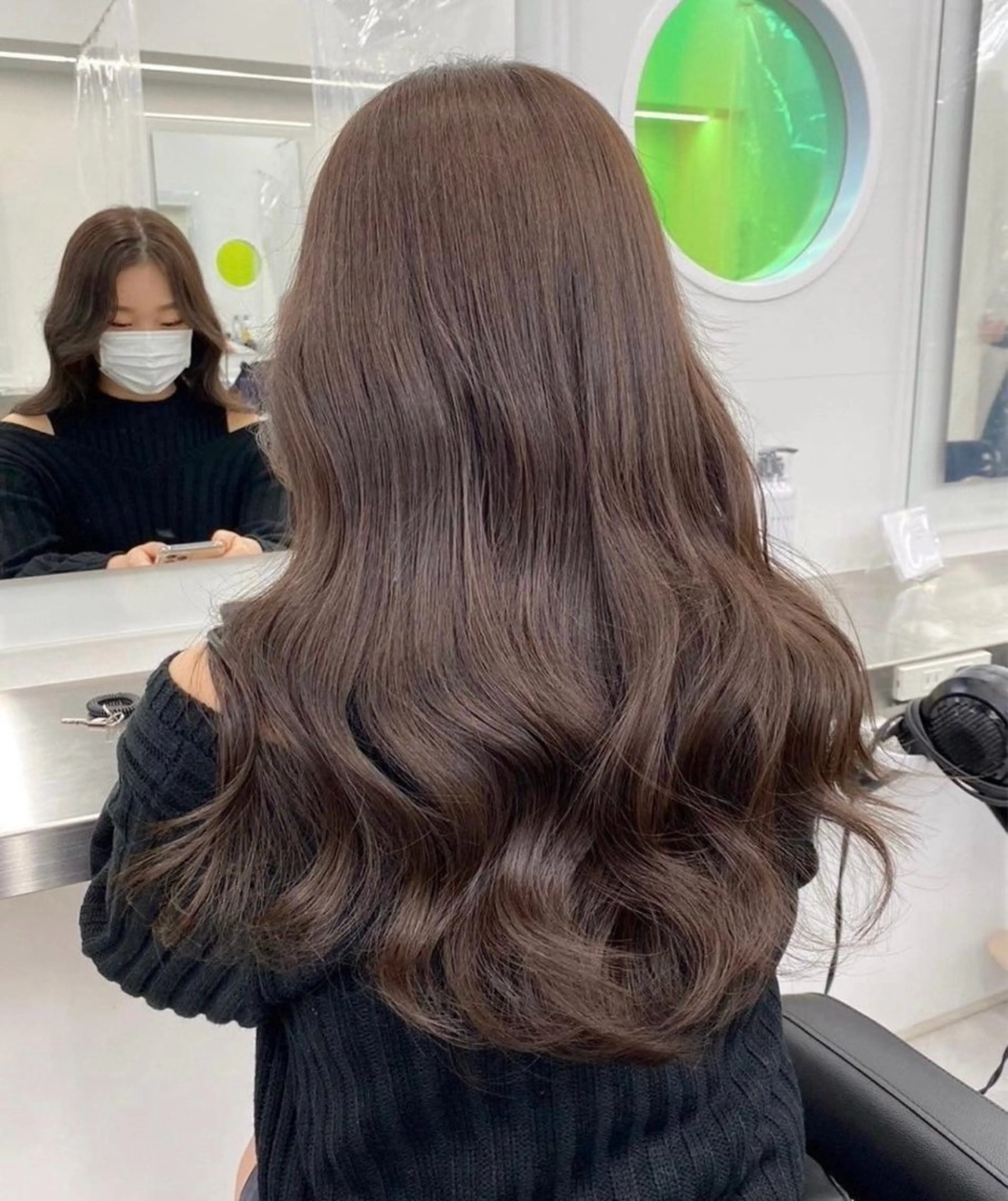 ロング カラー カット ヘアカラー トリートメント ヘッドスパ ヘアセット 𓏸レイヤー髪質改善 透けカラーカノン🫧のヘアスタイル