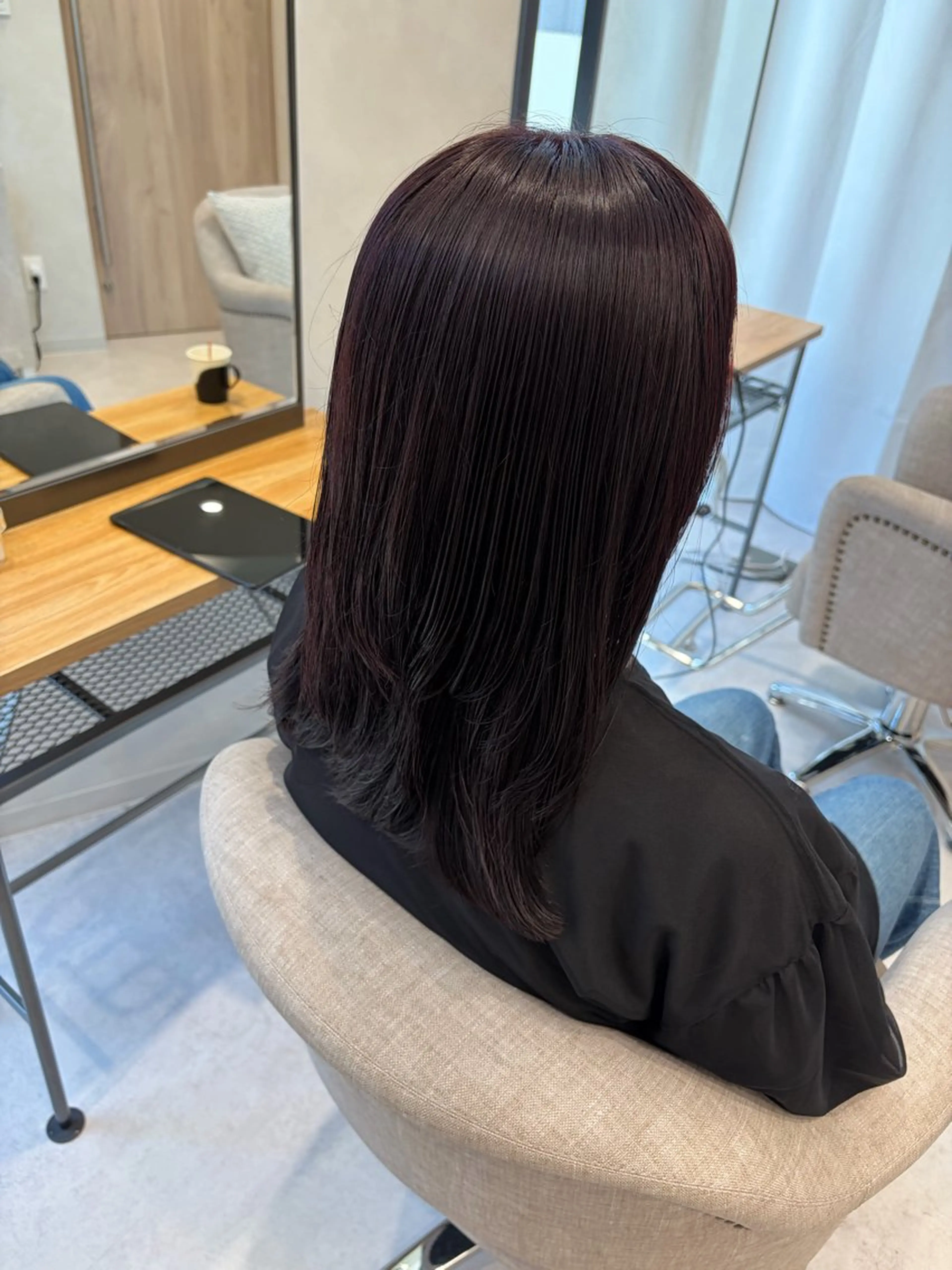 セミロング カラー 透明感カラー グレージュ オリーブカラー 髪質改善 ✨艶髪カラー✨ 小林真也のヘアスタイル