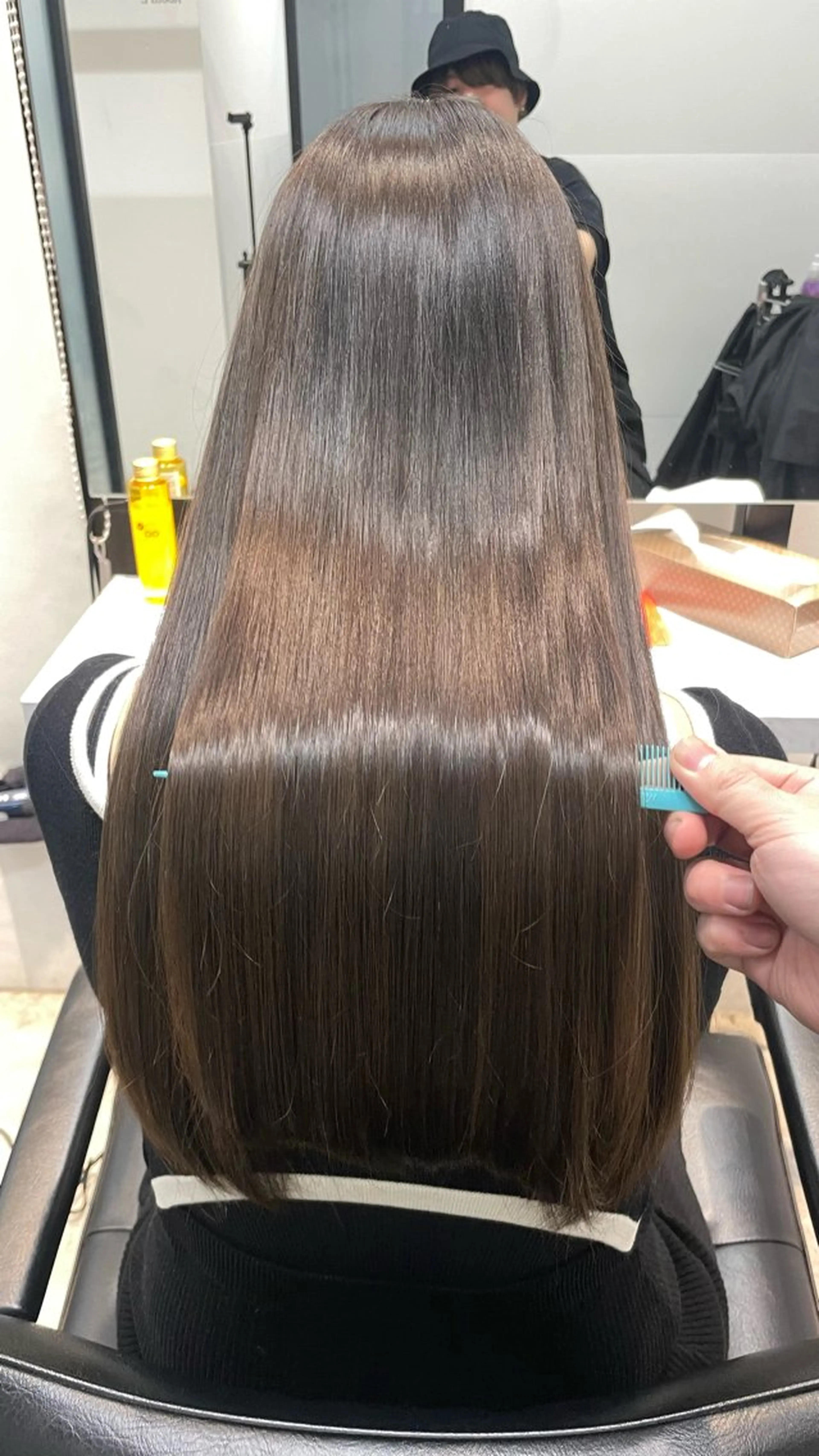 ロング ヘアカラー トリートメント 山口滉斗/艶カラー 縮毛矯正/髪質改善のヘアスタイル
