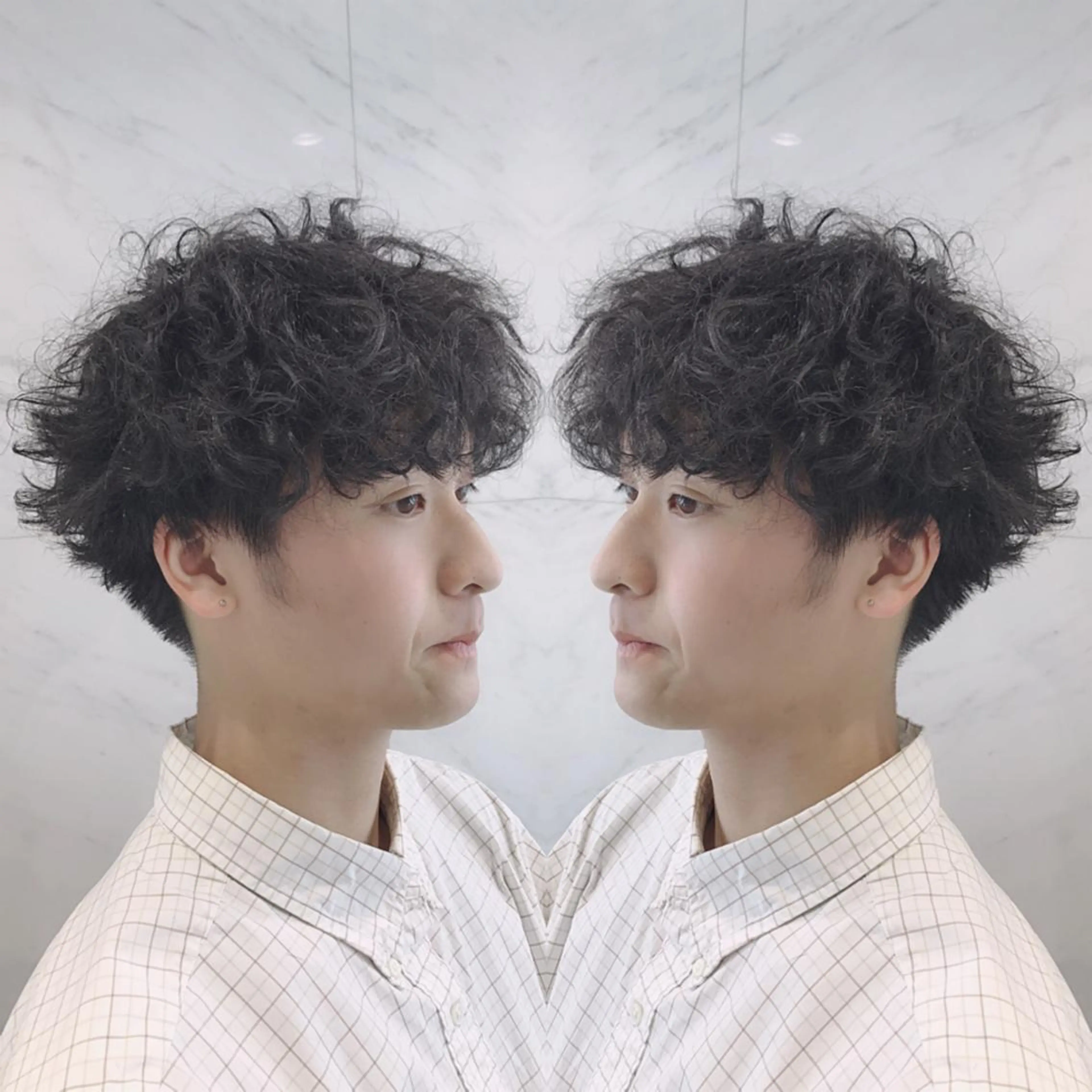 ショート パーマ メンズ 重政 和樹のヘアスタイル