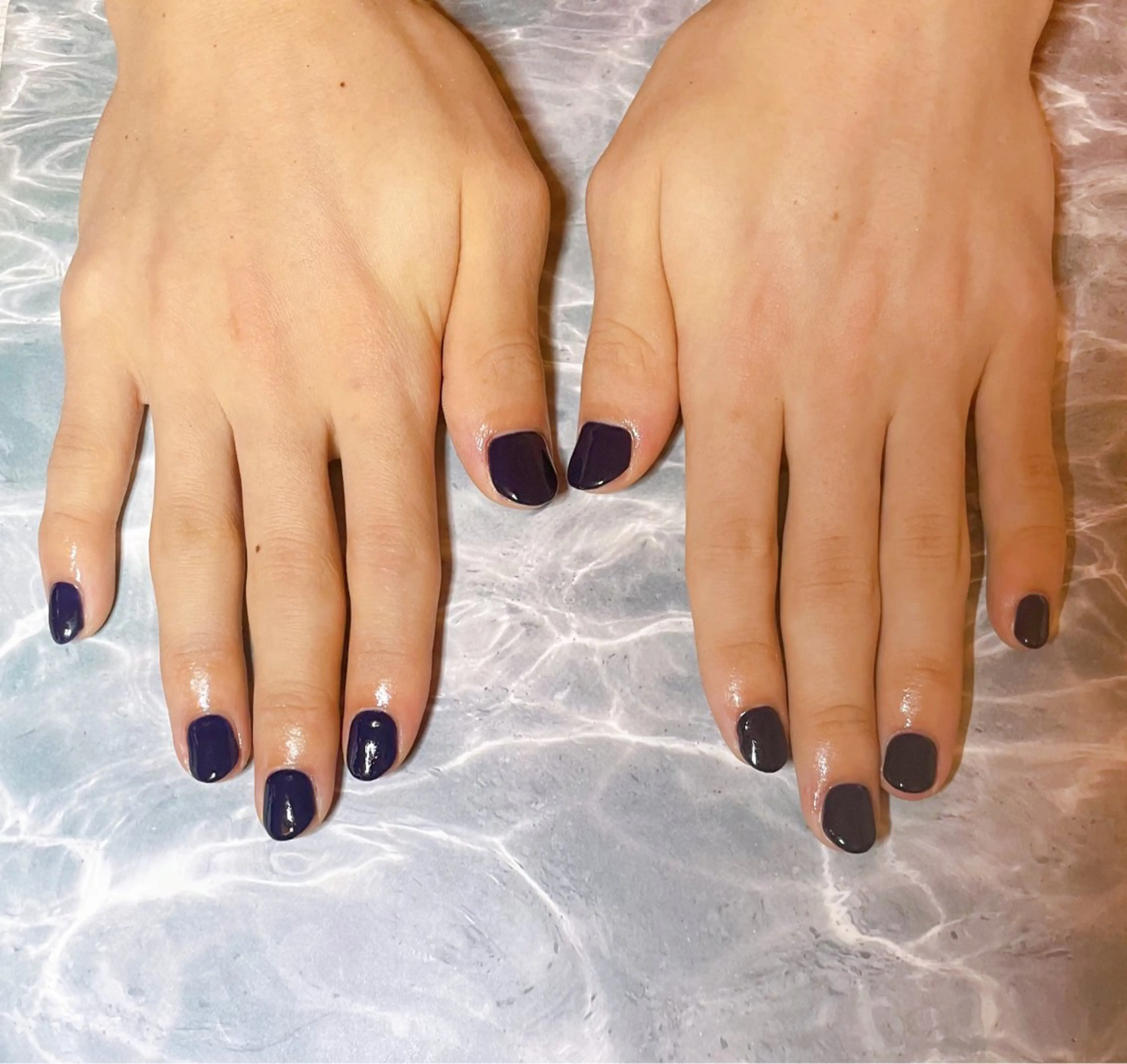 ネイル メンズネイル ネイビー Melia by attrait🌿杏のネイルデザイン