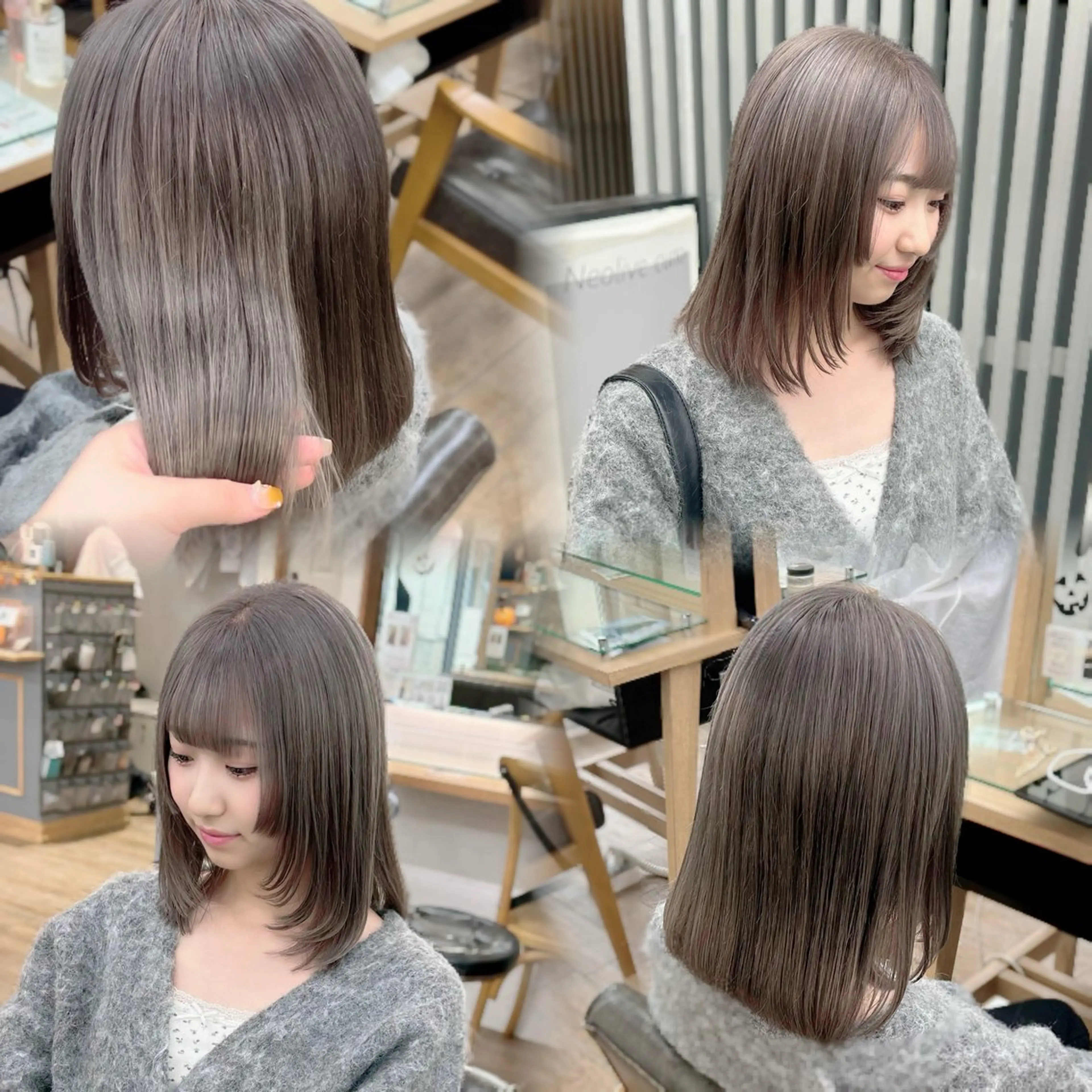 セミロング カラー カット ヘアカラー 🎀オタク美容師艶髪 カラーERINA🎀のヘアスタイル