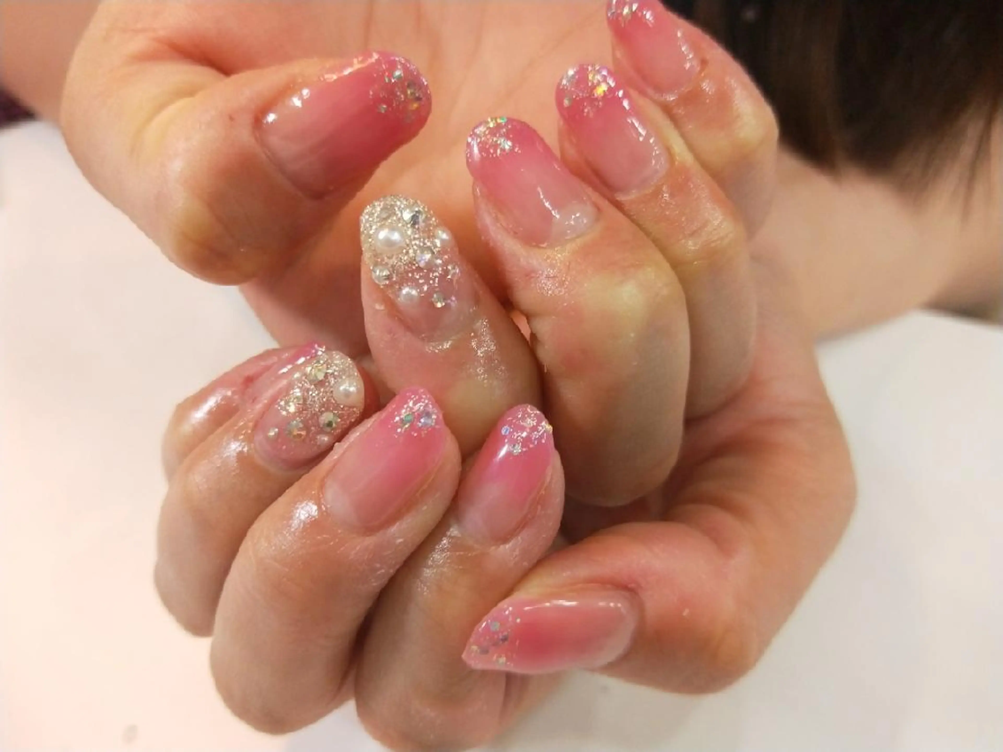 ネイル ハンドネイル ハンドケア はばすみれ🎀ﾈｲﾙ 光ﾌｪｲｼｬﾙ ﾍｱのネイルデザイン