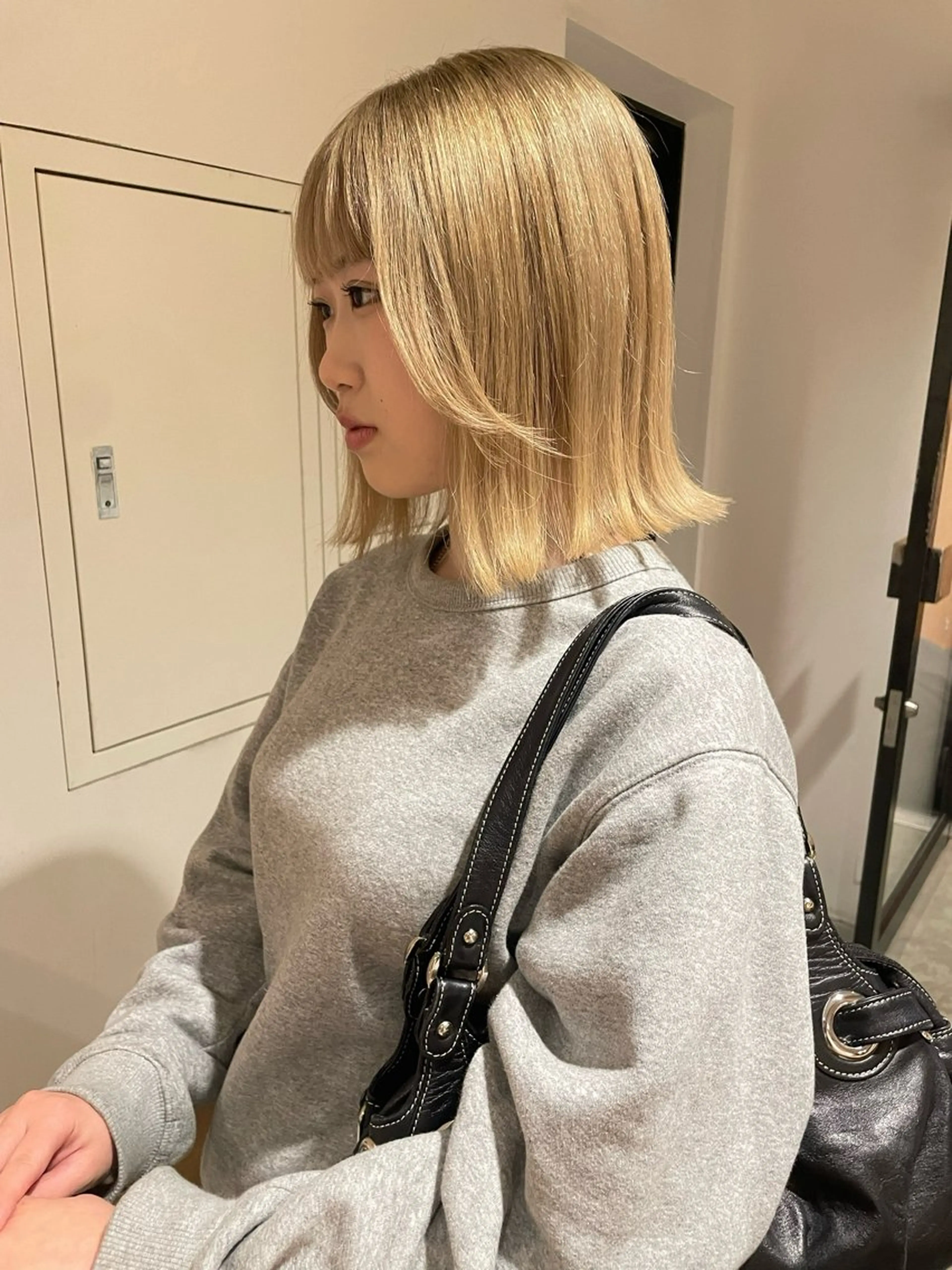 ミディアム カラー ハイトーンカラー ボブ カット ヘアカラー Qin shaire salon 原宿所属・🌿パーマ/ボブ/ レイヤー/Mikiのヘアスタイル