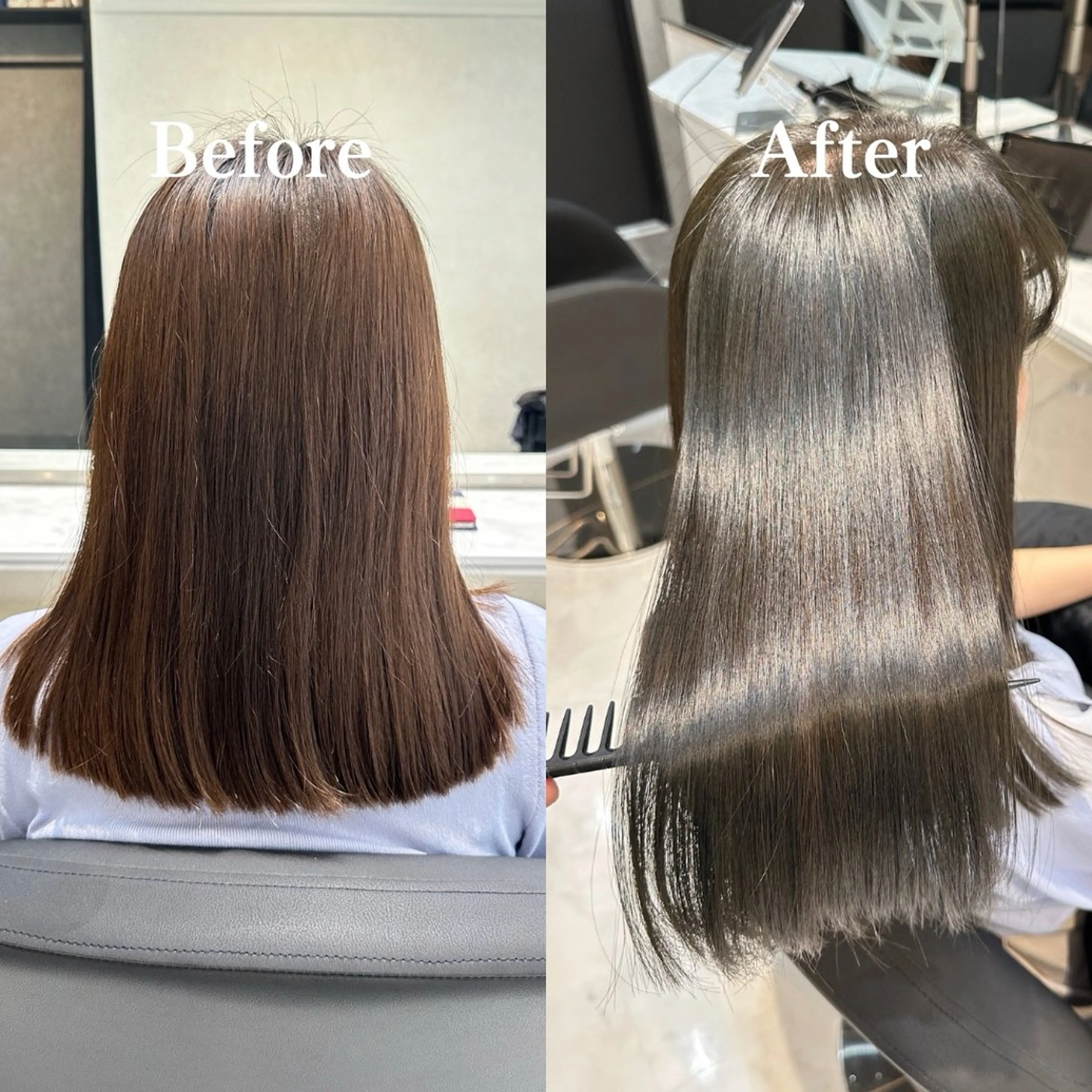 セミロング カット ヘアカラー トリートメント ヘッドスパ 成川 陽介のヘアスタイル