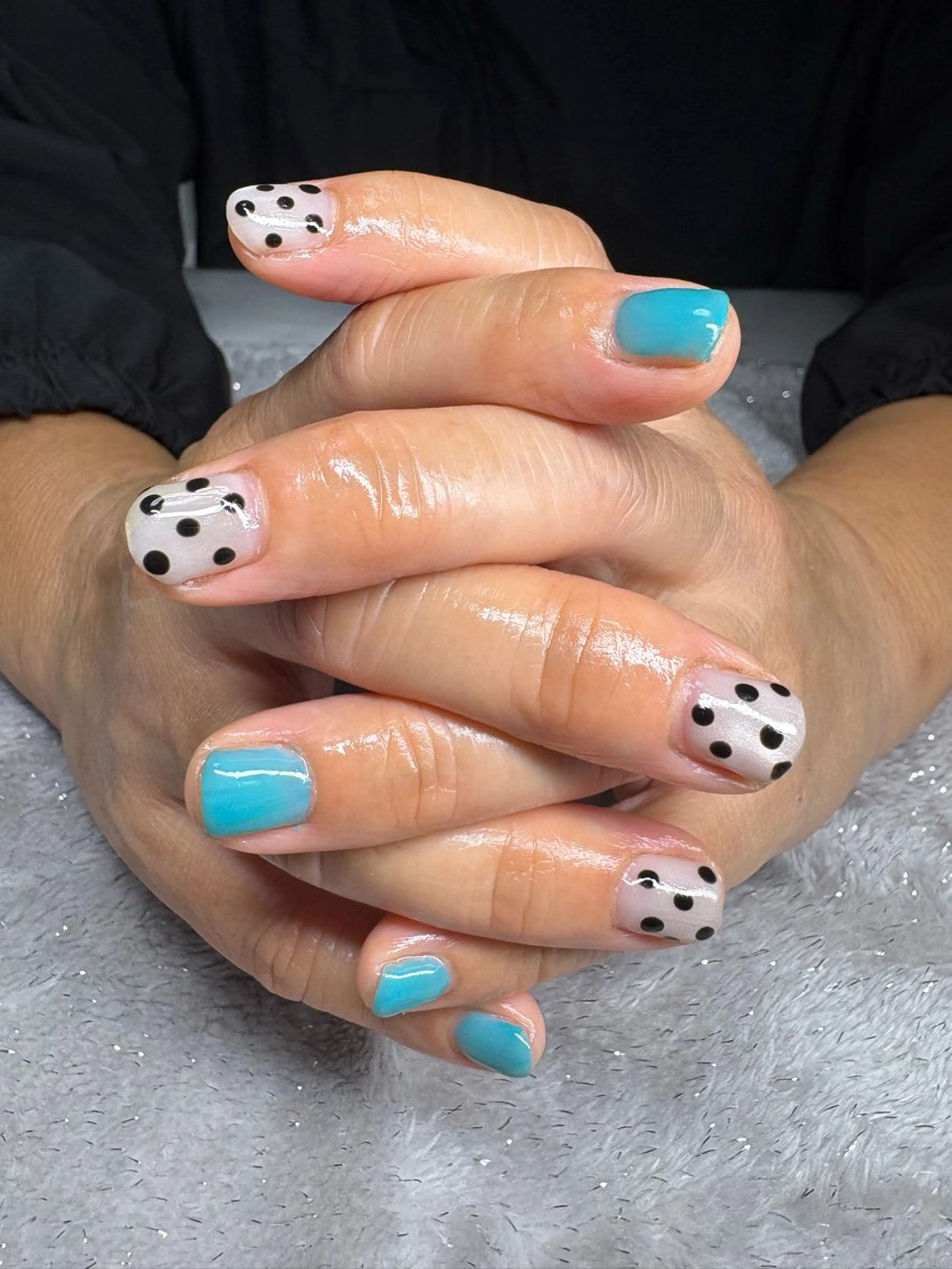 ネイル ドット マグネットネイル ショートネイル ハンドネイル nail.s misatoのネイルデザイン