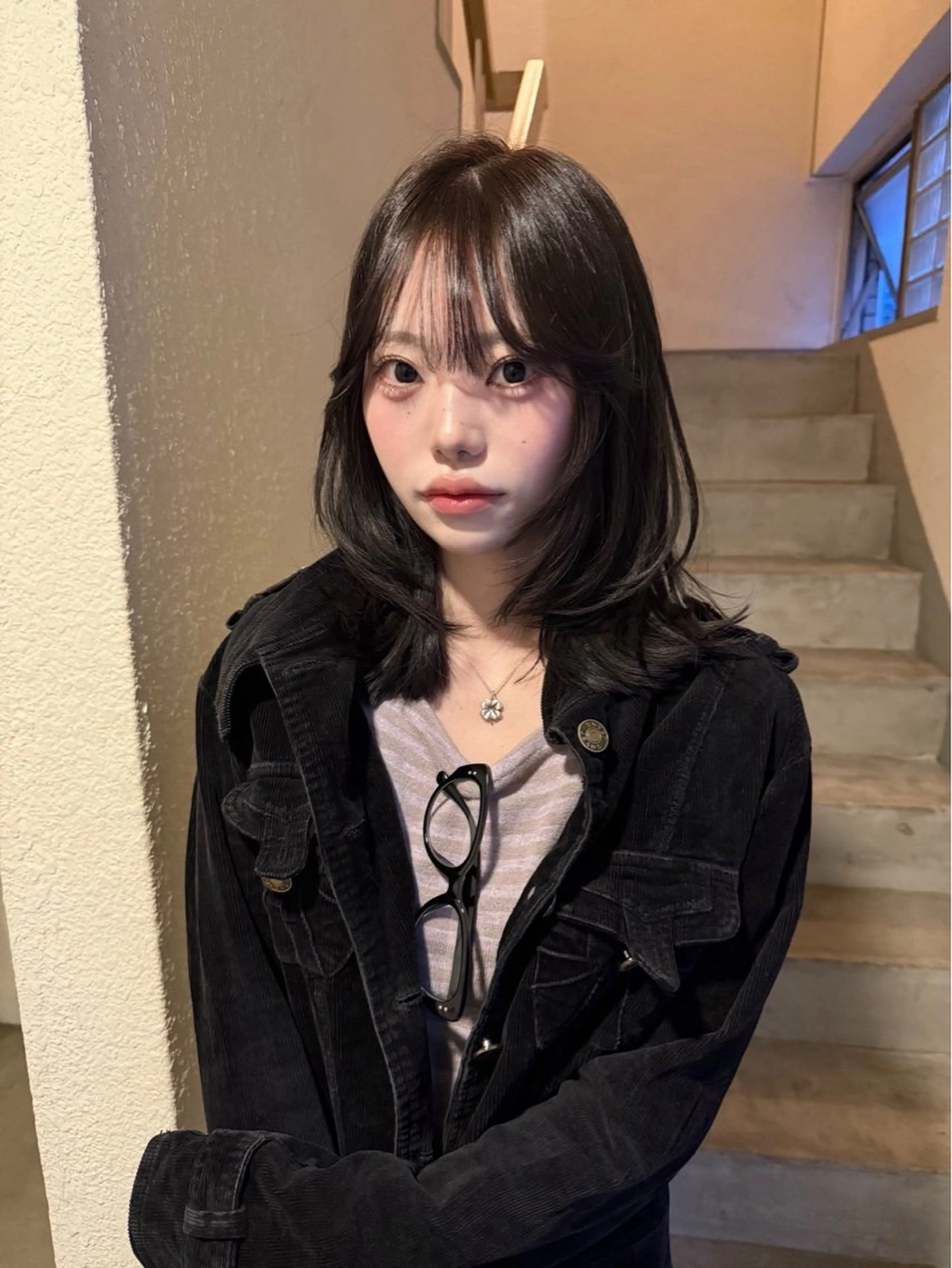 セミロング ヘアカラー トリートメント SIKI ゆうのヘアスタイル