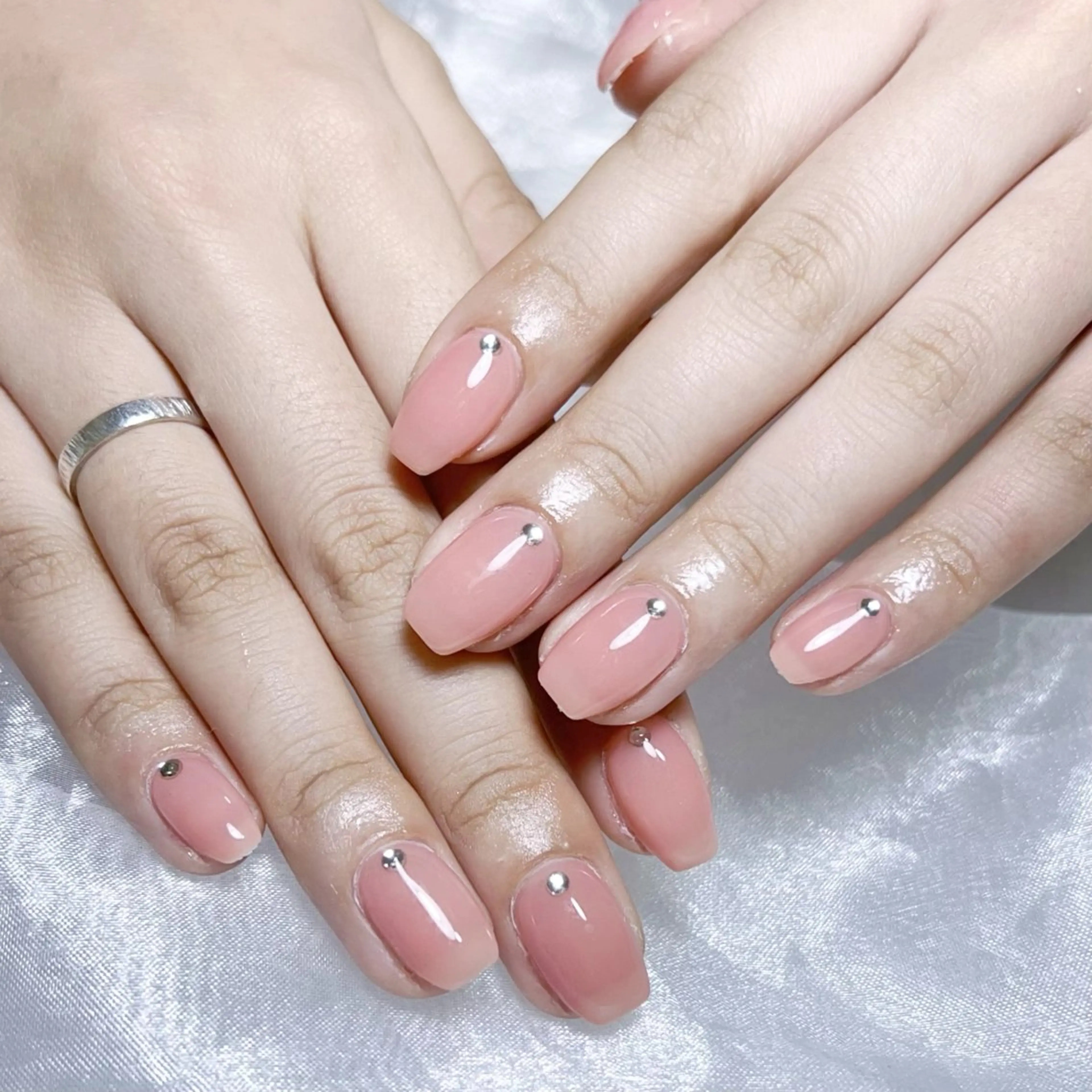 メンズ ネイル メンズ韓国風 アートネイル オーロラネイル ガーリー キラキラネイル ハンドネイル Nail salon 木にいるのネイルデザイン