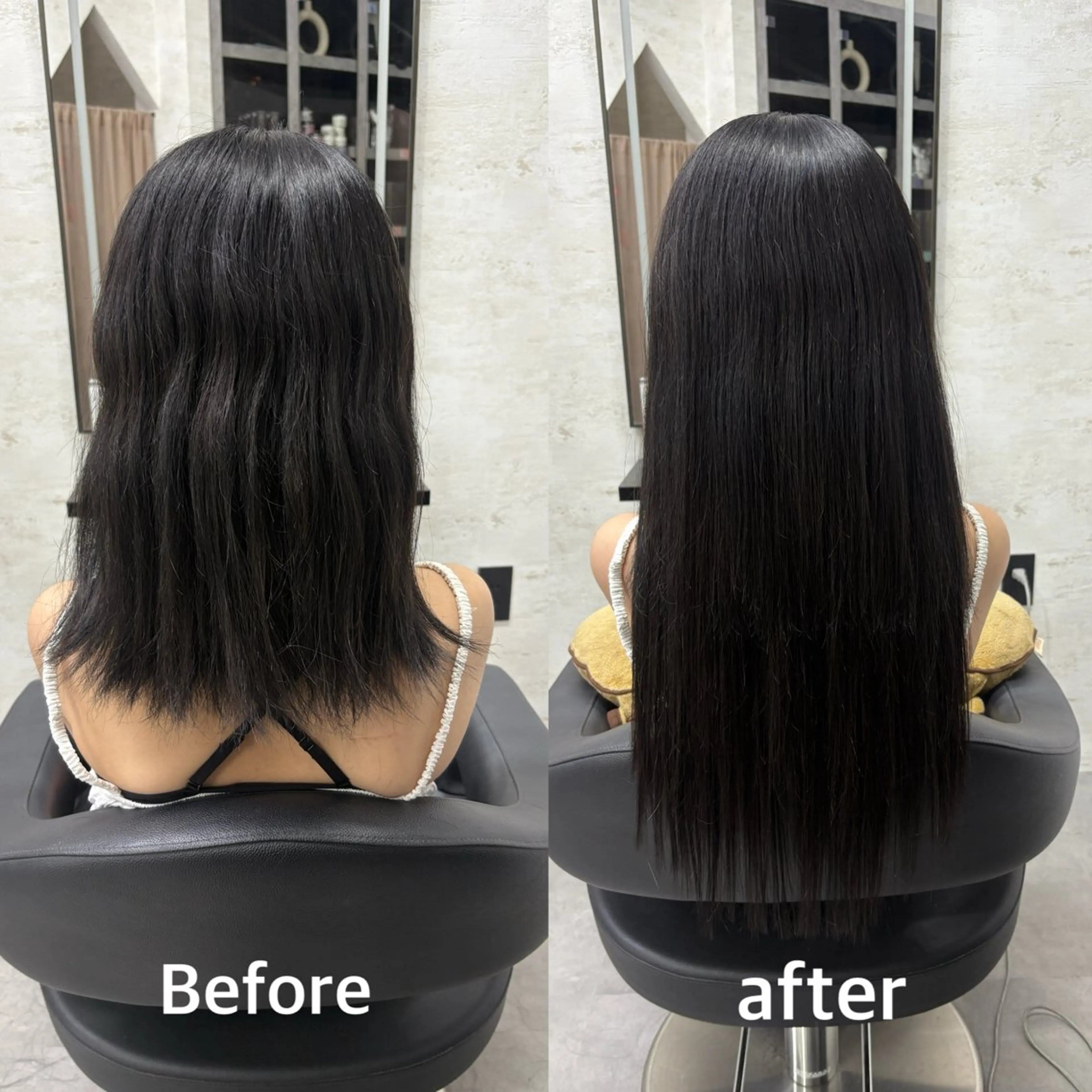 ロング シールエクステ エクステ エクステ ブリーチなしカラー ダブルカラーエクステのヘアスタイル