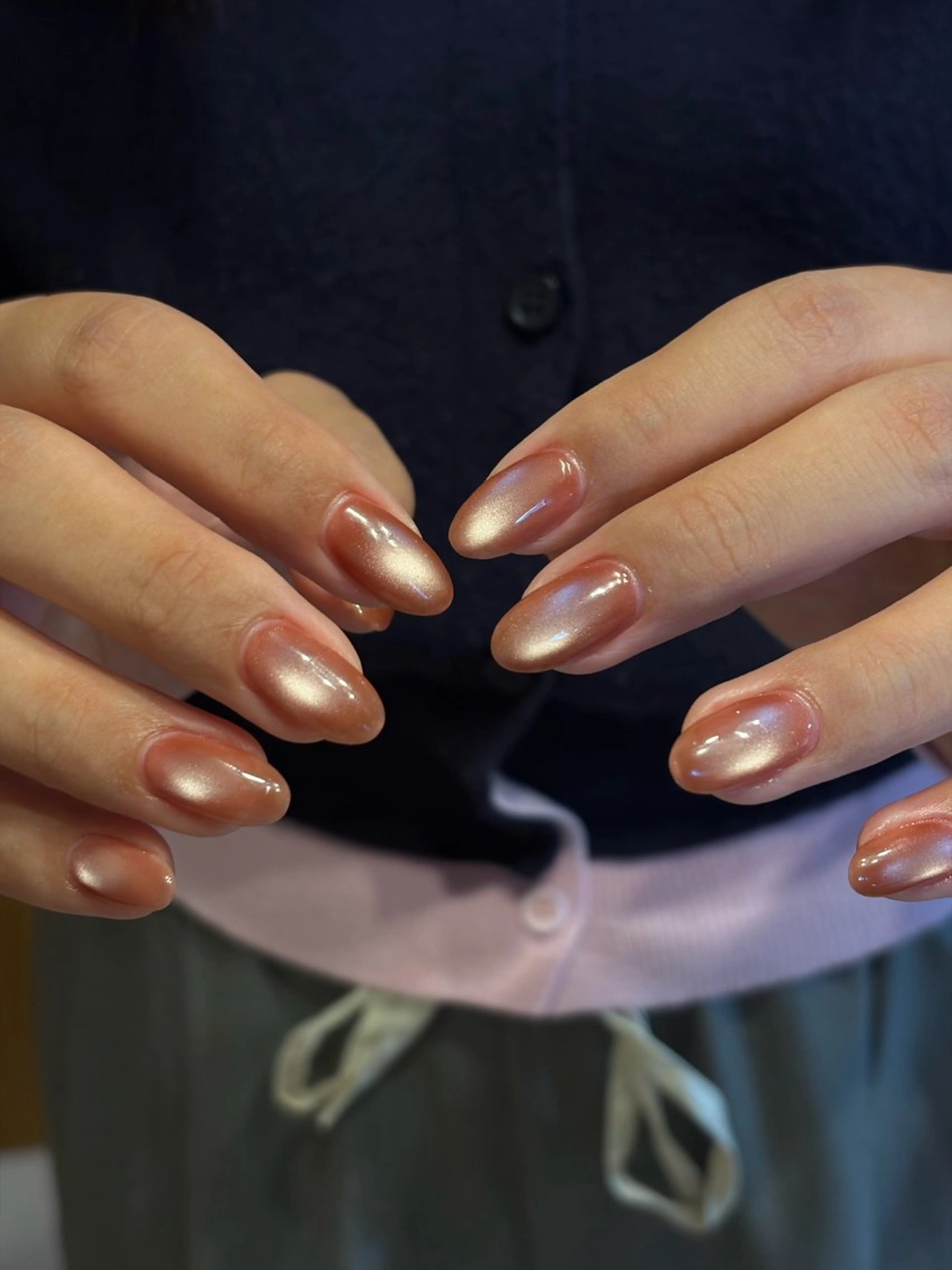 ネイル オレンジ 赤色 春ネイル ハンドネイル Salon Asterのネイルデザイン