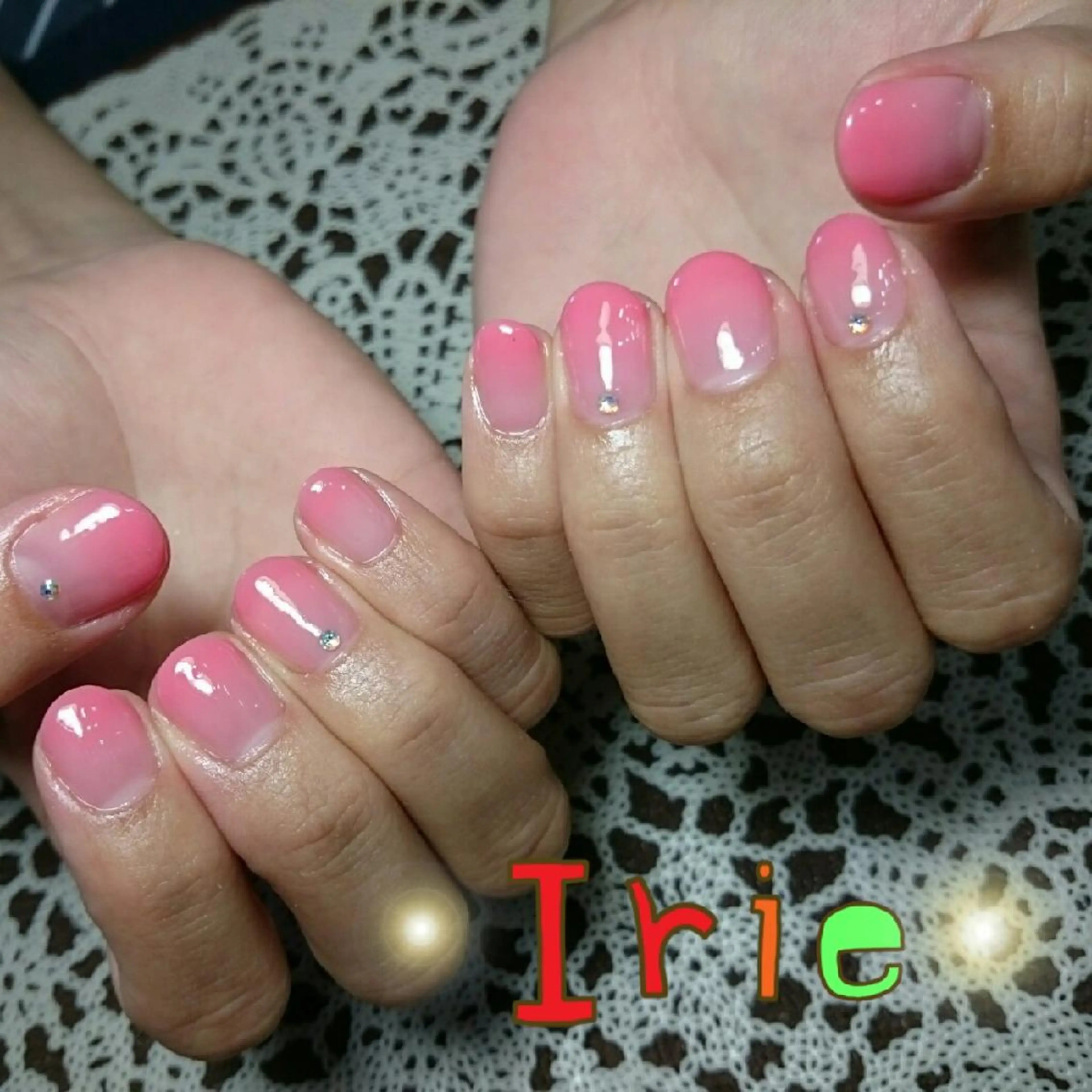 カラー パーマ ヘアアレンジ メンズ キッズ ネイル ピンクカラー ピンク Hair salon Irie所属・與儀 知佳のネイルデザイン