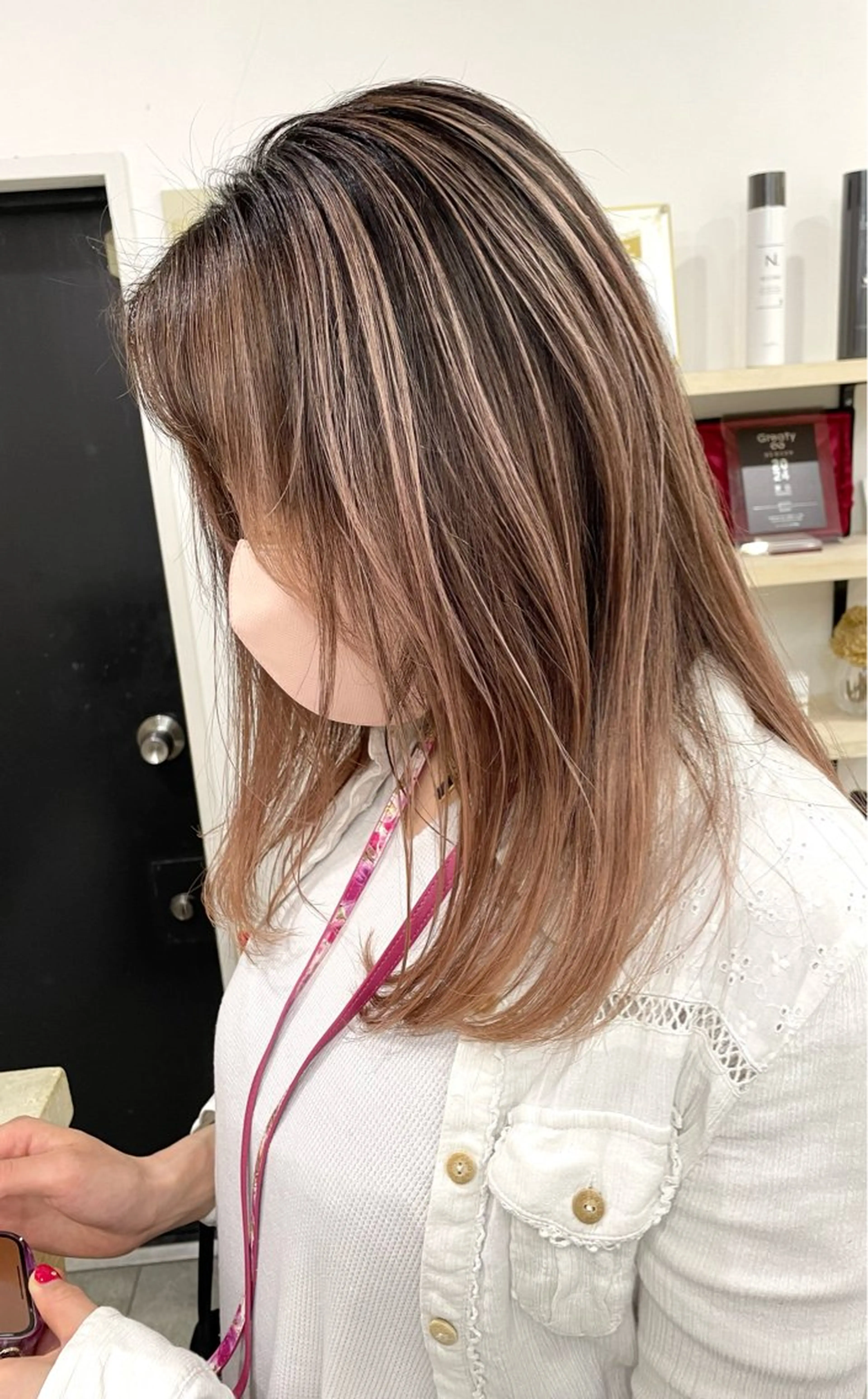 ロング カラー パーマ レイヤーカット takumi/パーマ /バレイヤージュのヘアスタイル