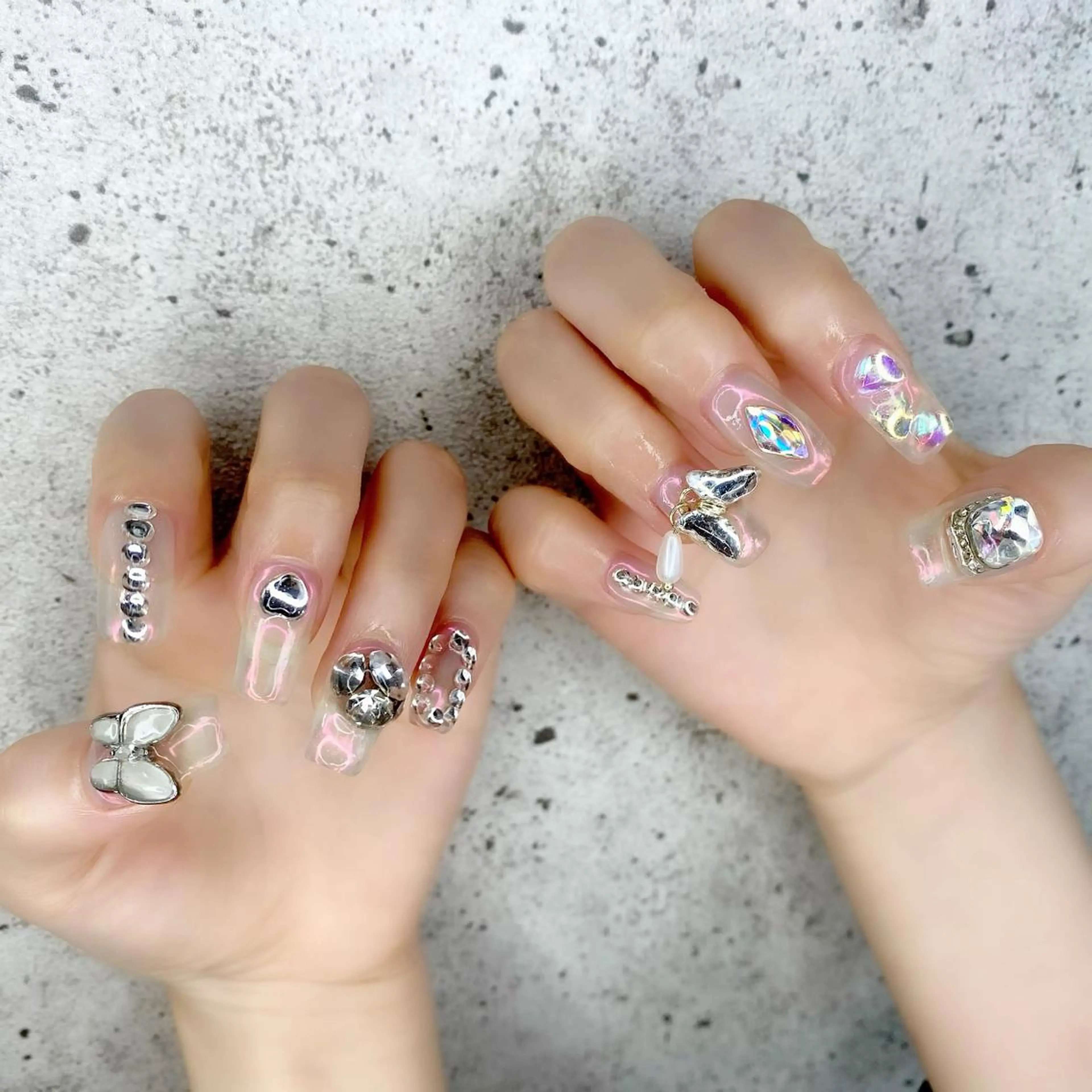 ロング カラー パーマ ヘアアレンジ メンズ キッズ ネイル マツエク・マツパ スカルプネイル ハンドネイル Salon Ｋのネイルデザイン