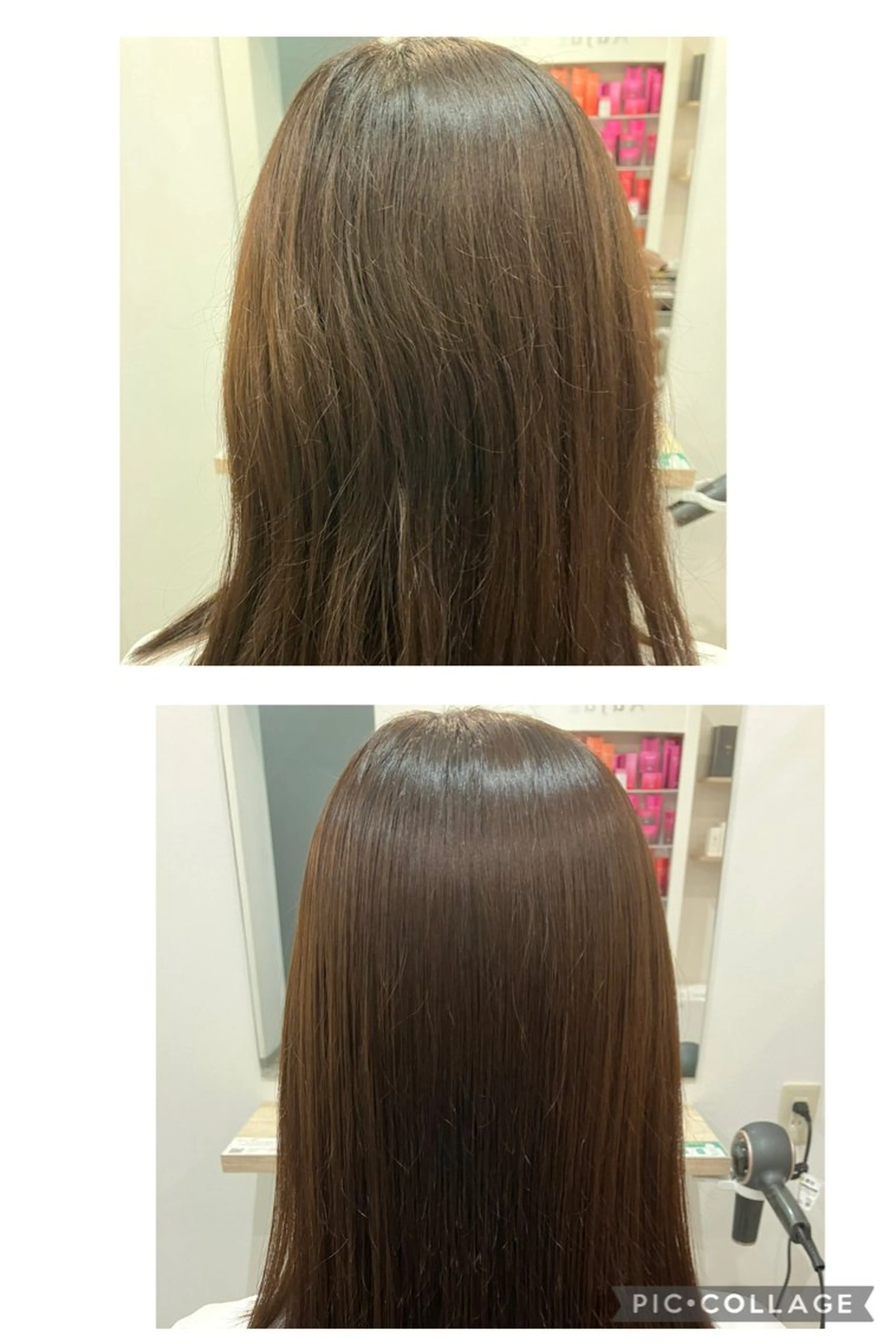 ミディアム パーマ 髪質改善 縮毛矯正 ブリーチ&ストレート 長谷川勇人のヘアスタイル