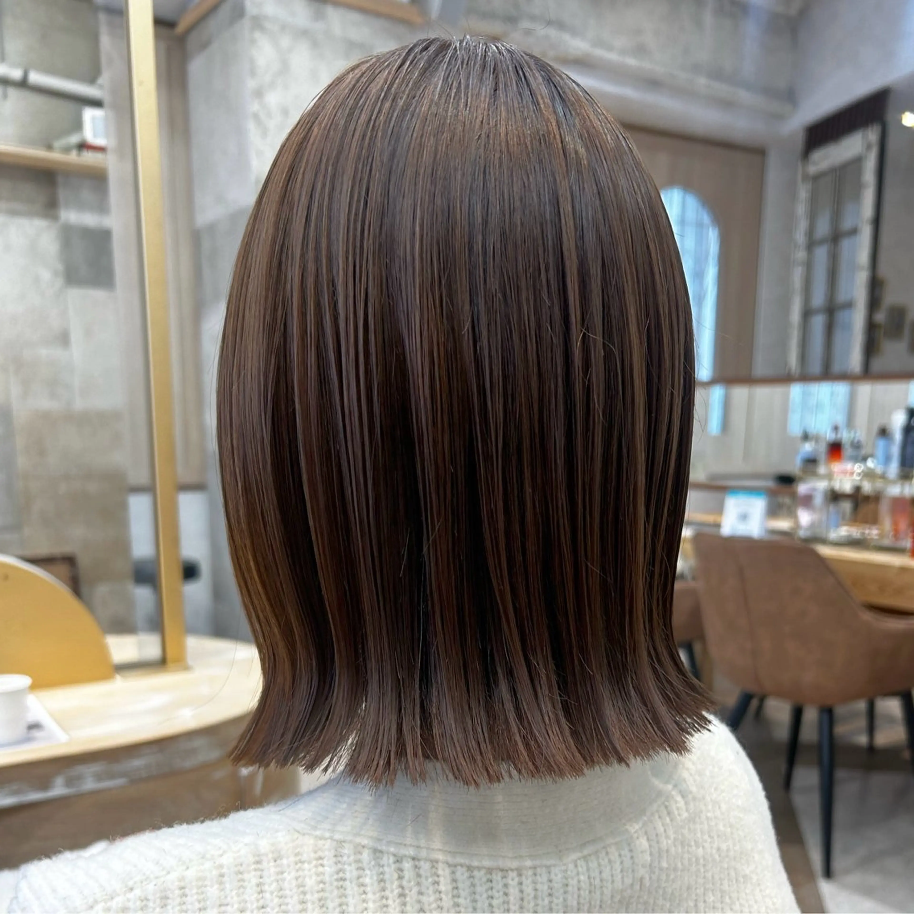 ショート カット ヘアカラー トリートメント 艶カラー/ボブ /似合わせ/田口愛那のヘアスタイル