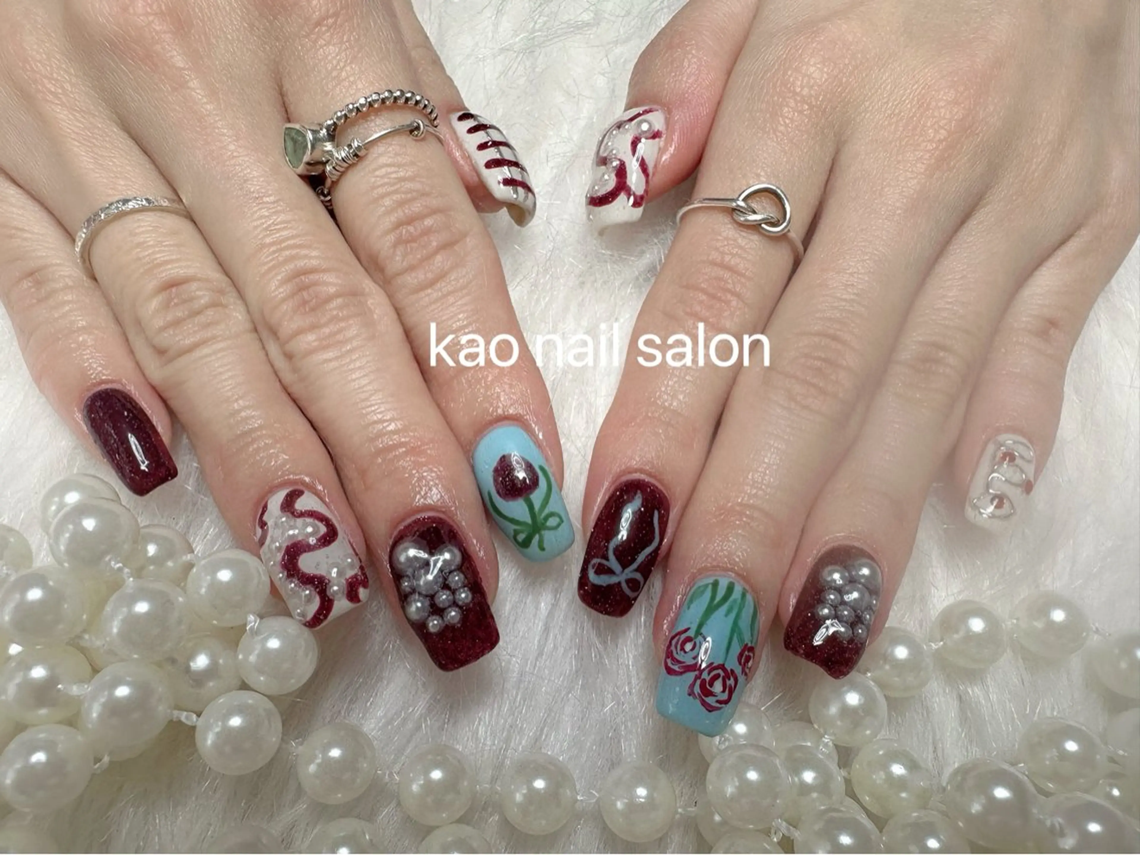 ネイル ハンドネイル kao  パラジェル スカルプ/長さだしのネイルデザイン