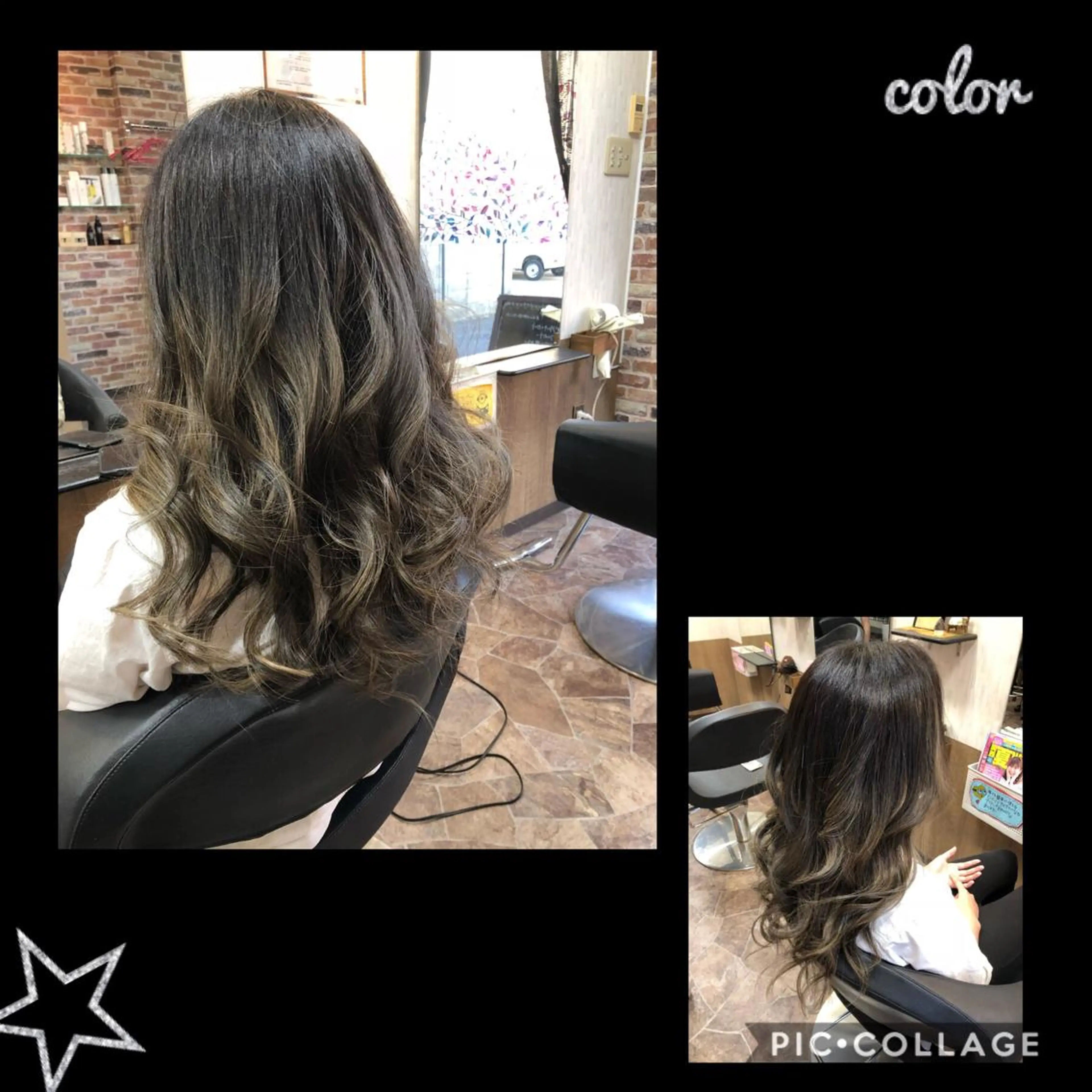 ロング カラー カット ヘアカラー ヘアサロンオスカー 岸和田蛸地蔵店のヘアスタイル