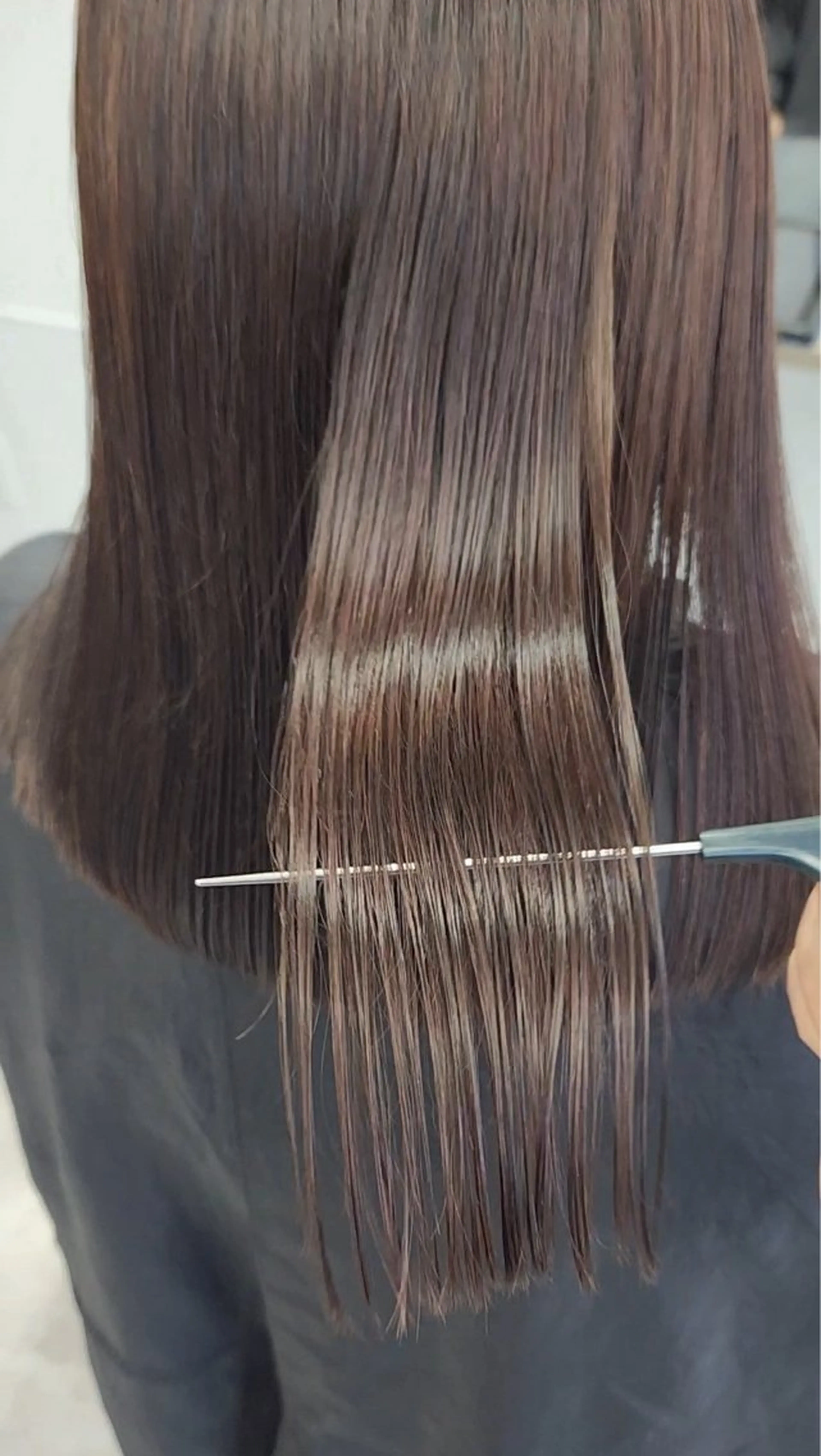 セミロング 縮毛矯正 透明感/レイヤー💎 髪質改善/希美のヘアスタイル