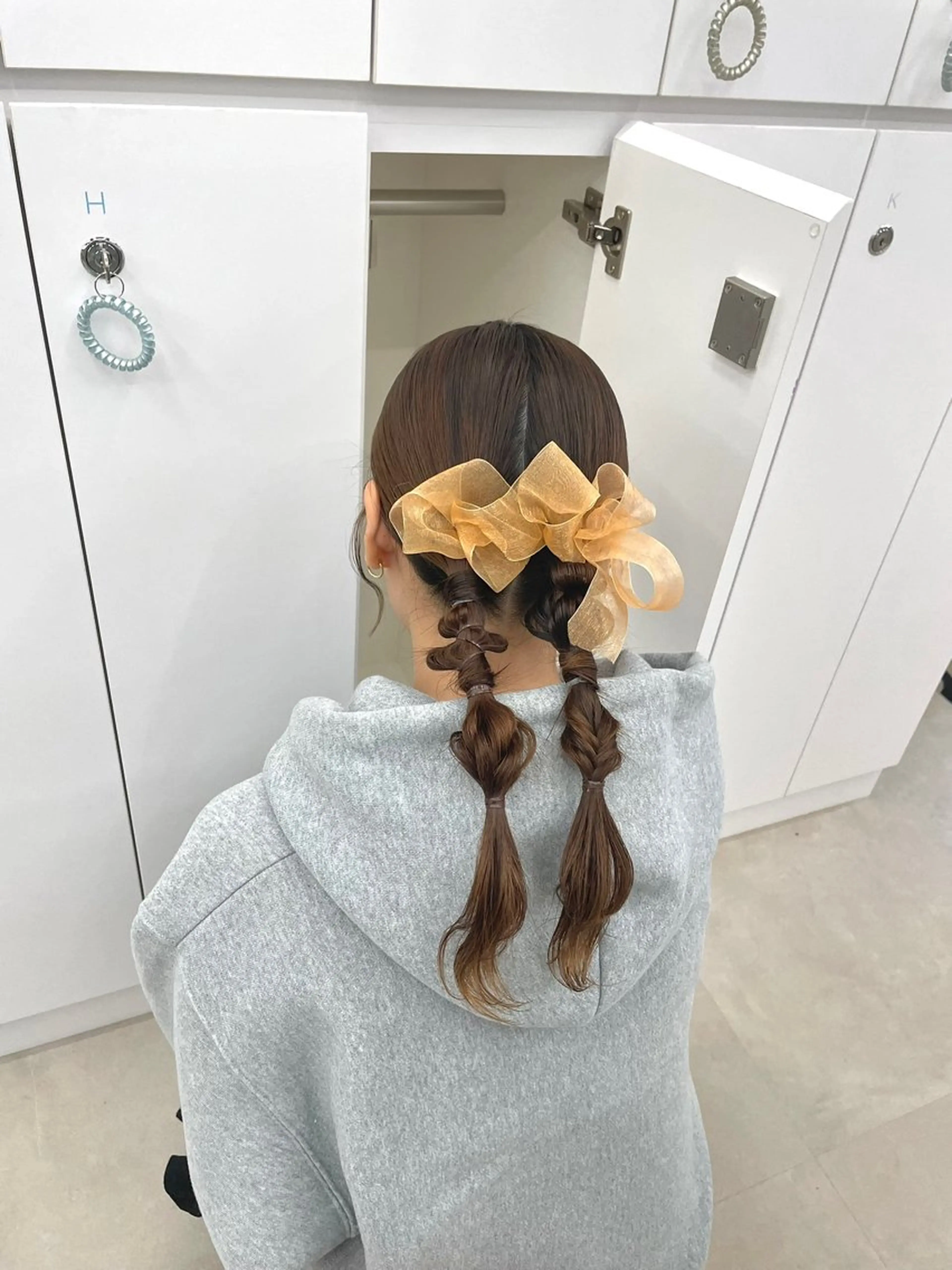 セミロング ヘアセット 透明感カラー🪡🤍 nanao🤍🪡のヘアスタイル