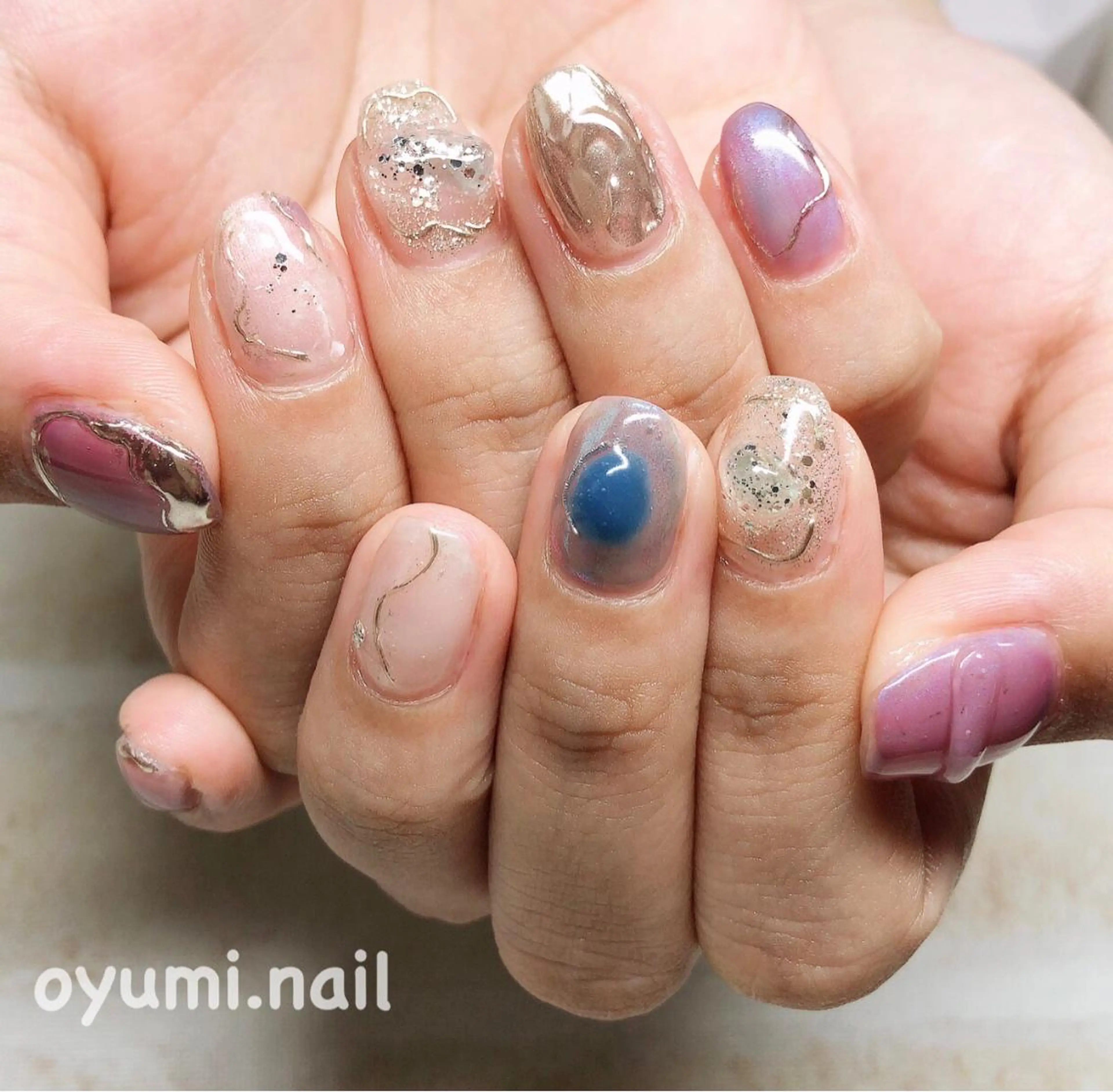 ネイル ジェルネイル グラデーション ニュアンスネイル パラジェル ハンドネイル takanashi yumiのネイルデザイン