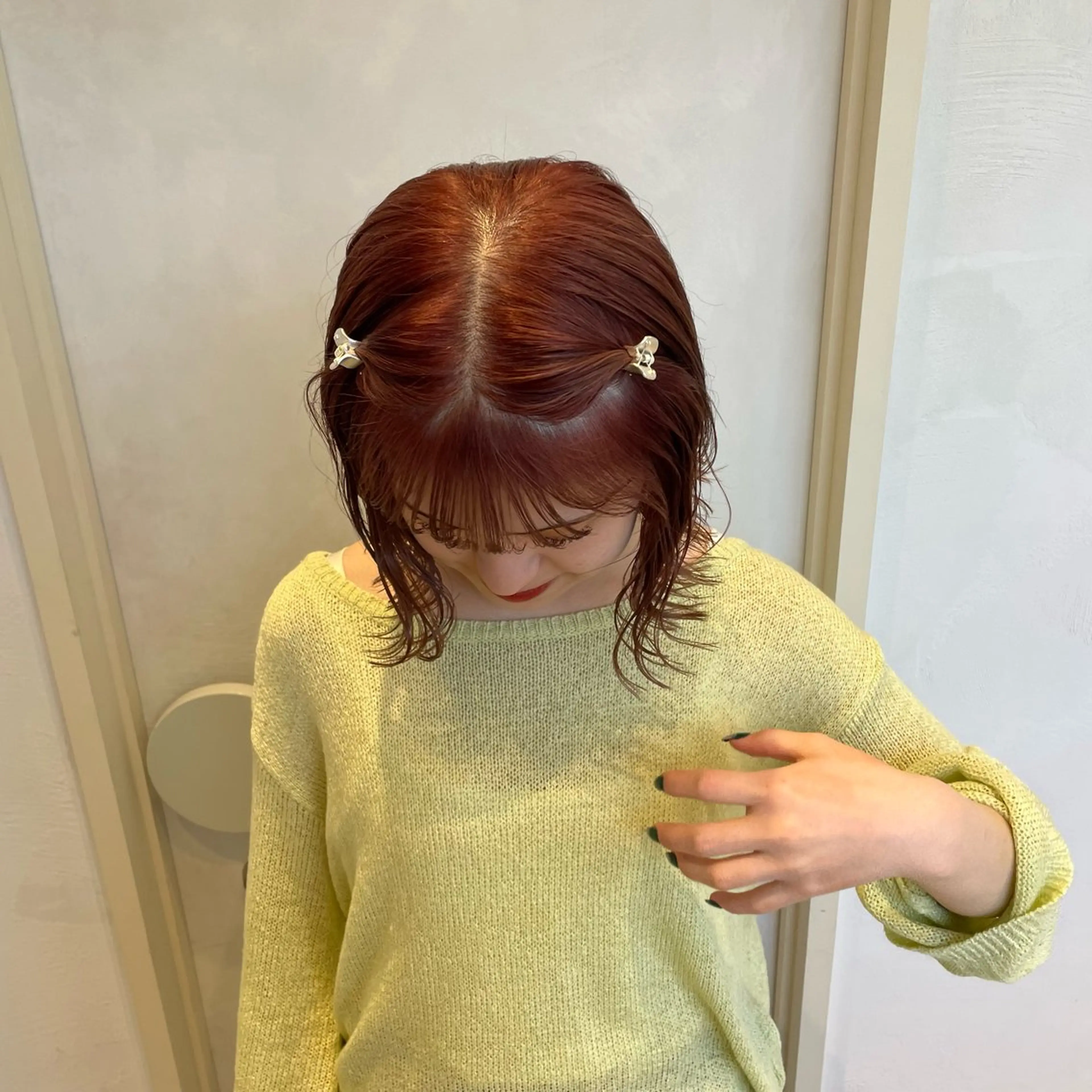 ミディアム ヘアカラー 桑本 さと子のヘアスタイル