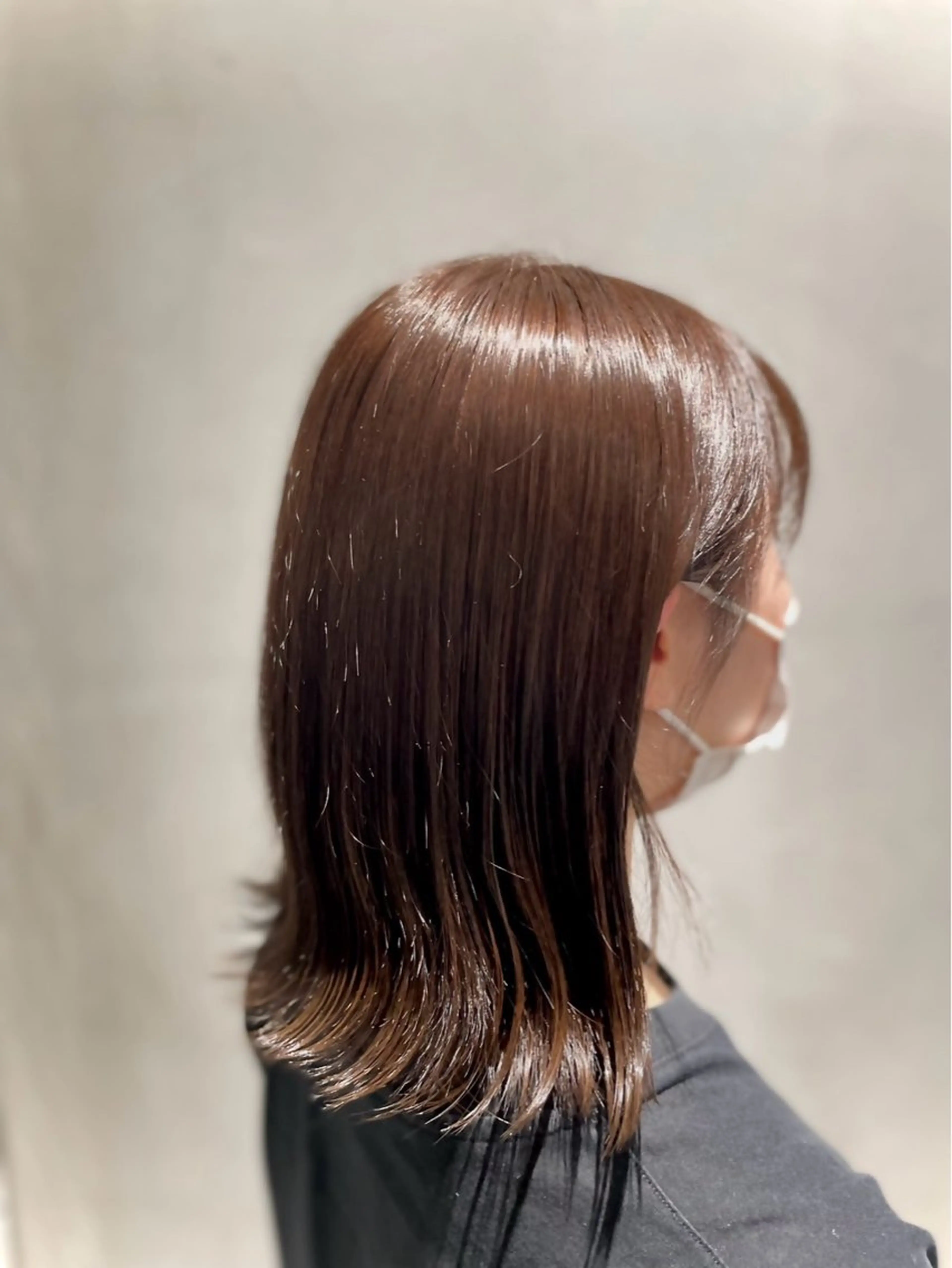 カラー ブラウンカラー ピンクカラー はらだ かなうのヘアスタイル