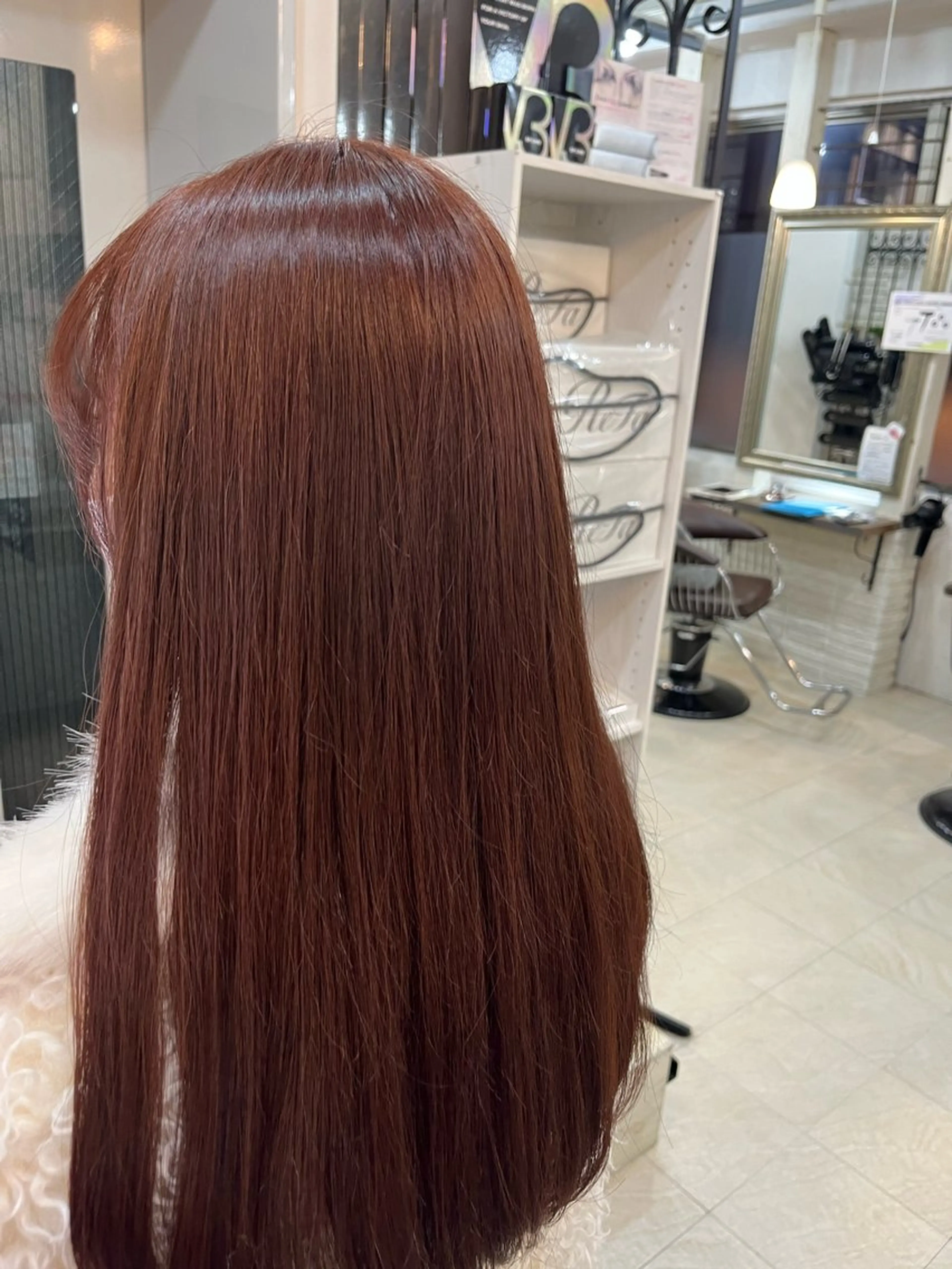 ロング ピンクブラウン 兒玉/暖色系🌹✨ 髪質改善🫧のヘアスタイル