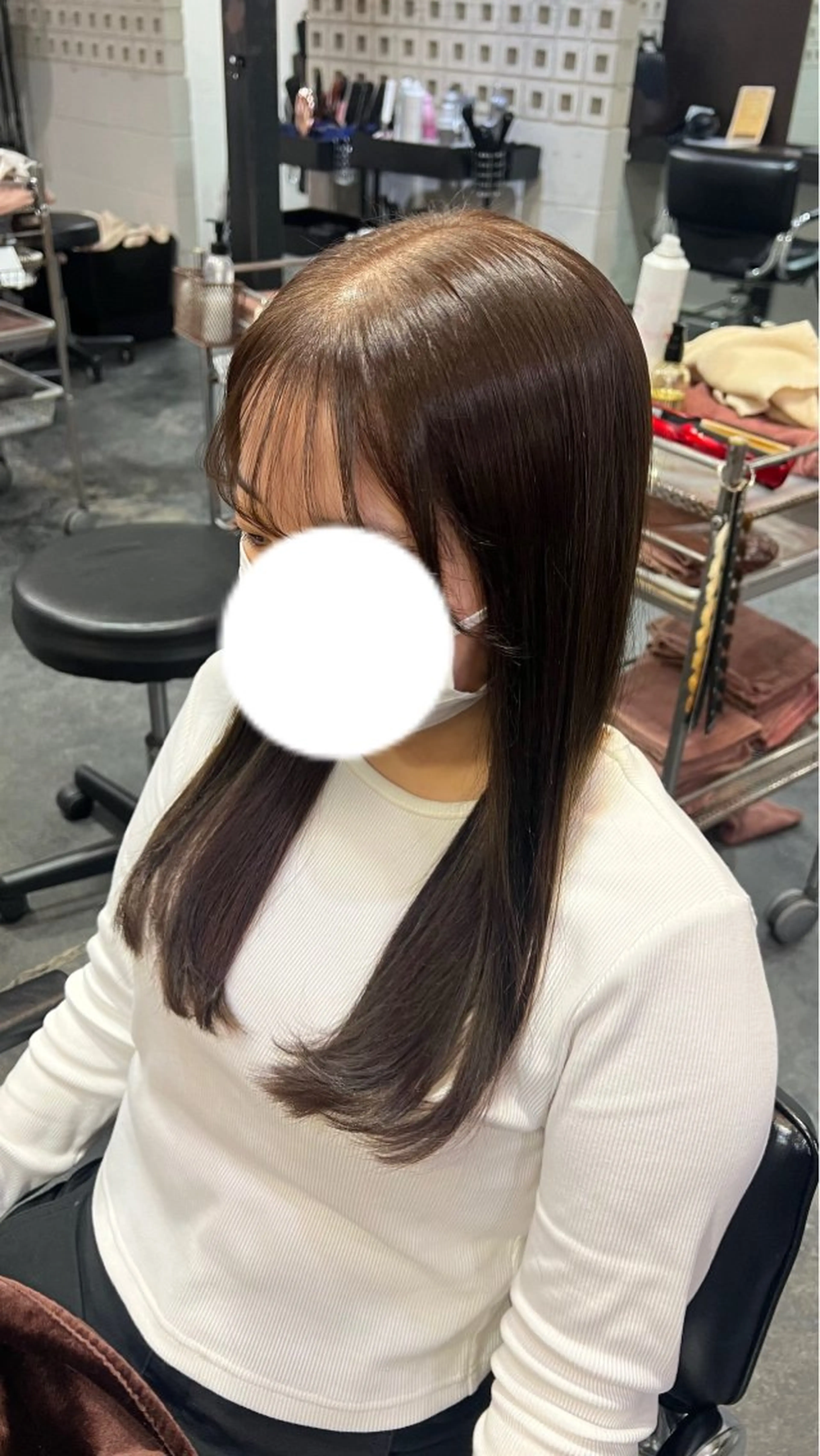 セミロング アッシュ アッシュブラウン 南草津/トレンドカラ ー/パーマ　西村美月のヘアスタイル