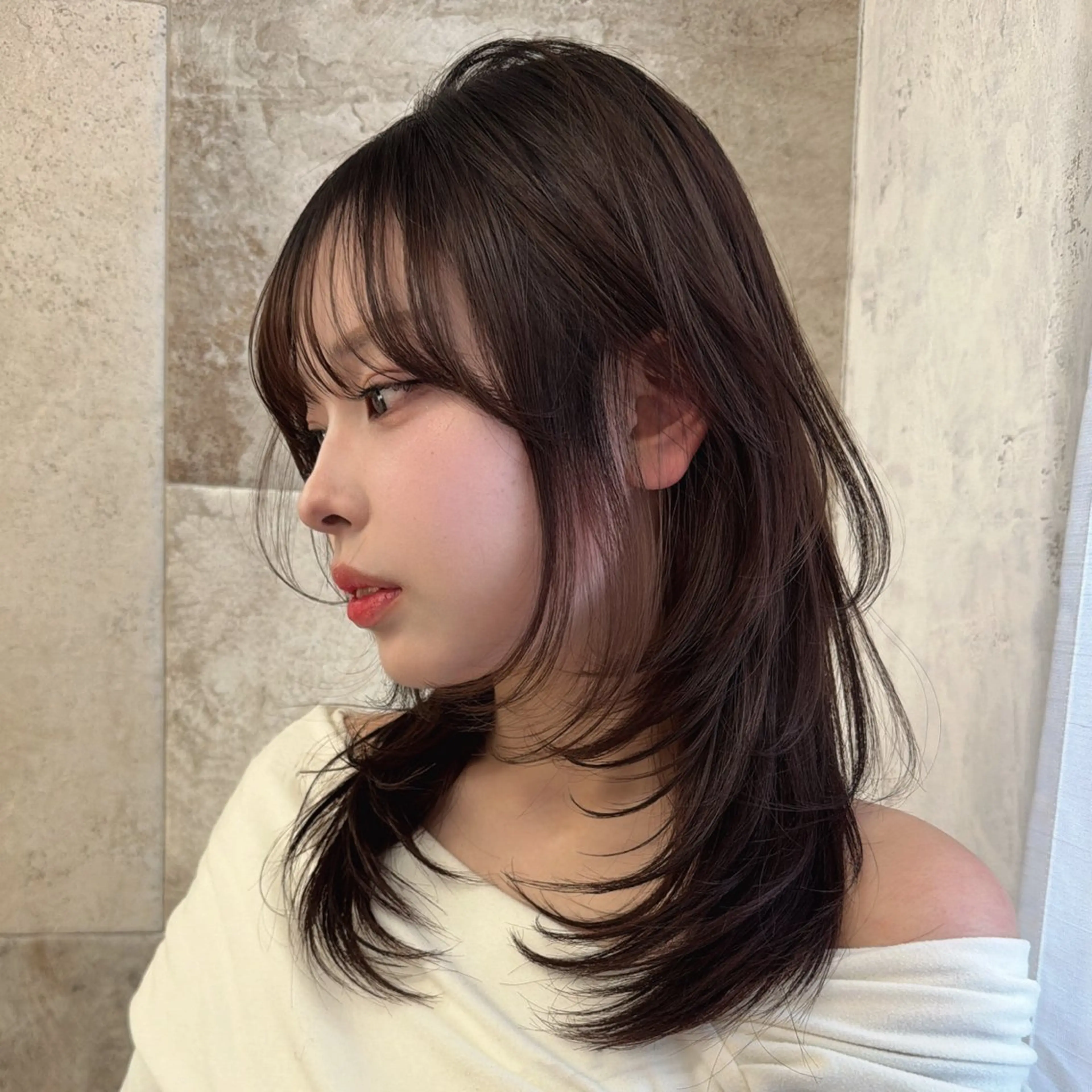 ミディアム 縮毛矯正/レイヤー 松田空優哉のヘアスタイル