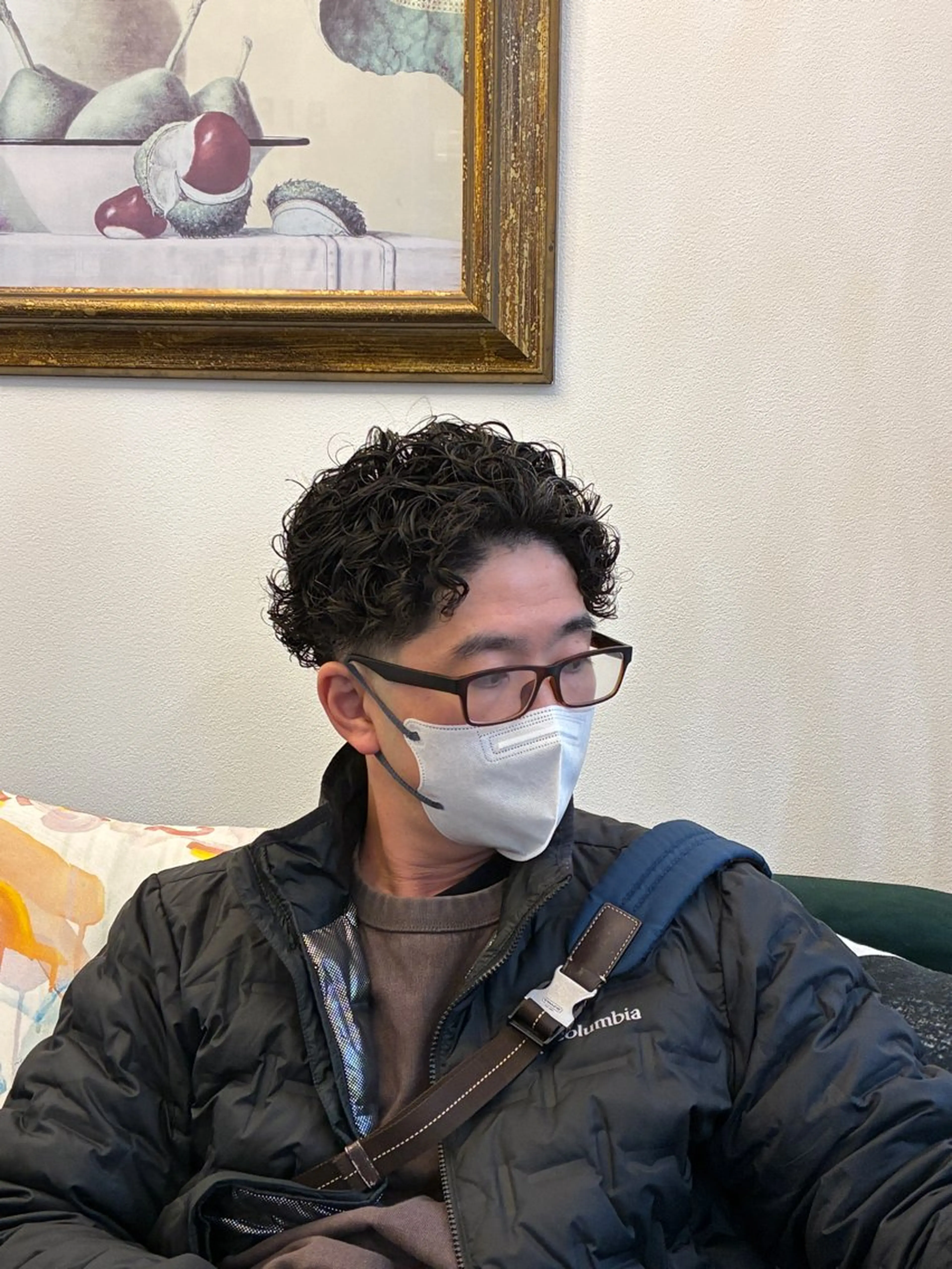 パーマ メンズ フェードカット メンズパーマ スキンフェード カット FJ Kaminokeのヘアスタイル