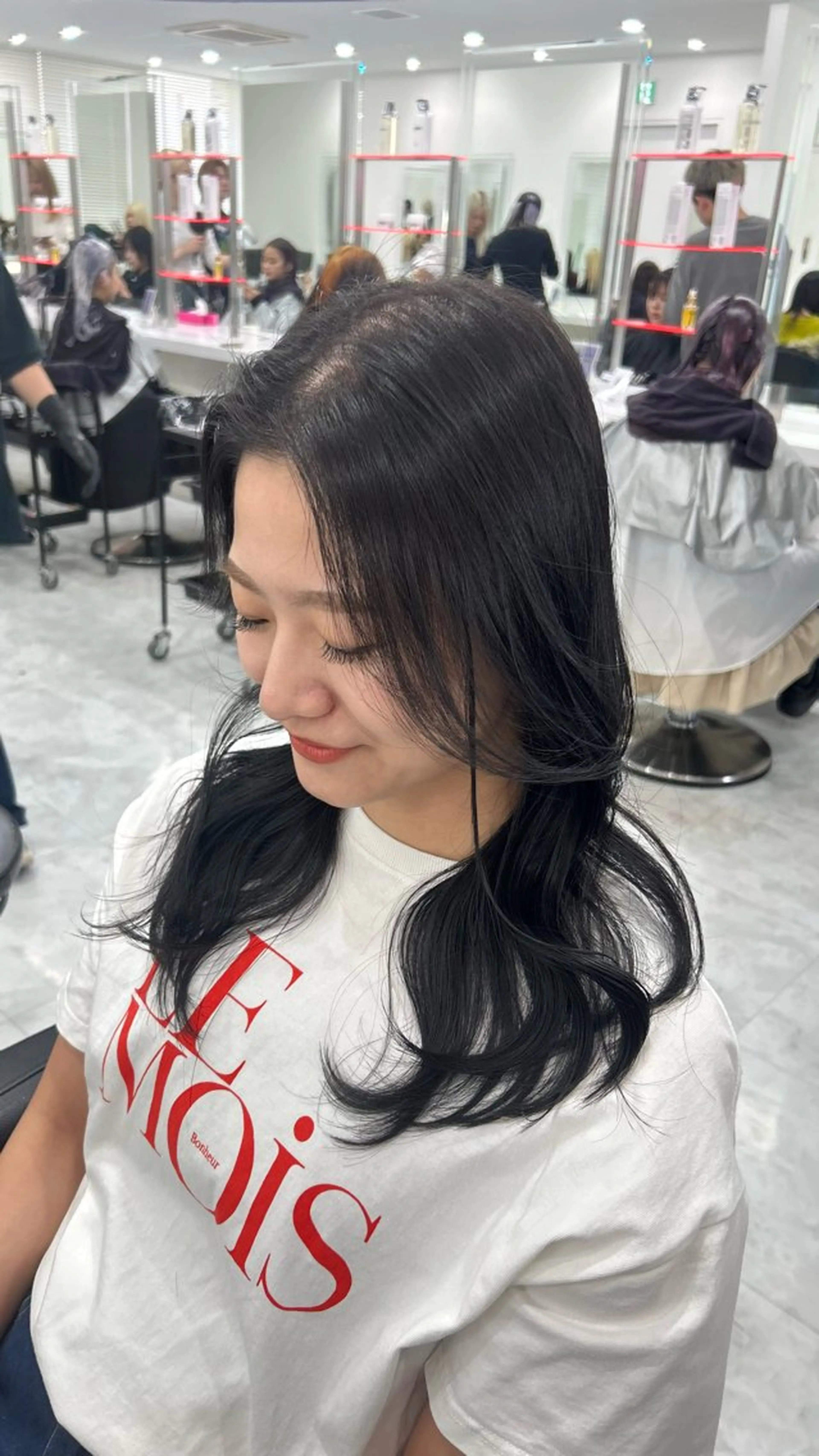 ロング カラー パーマ ヘアアレンジ メンズ キッズ カット ヘアカラー 盛れ韓国ハイトーン 🎀Himari🎀のヘアスタイル