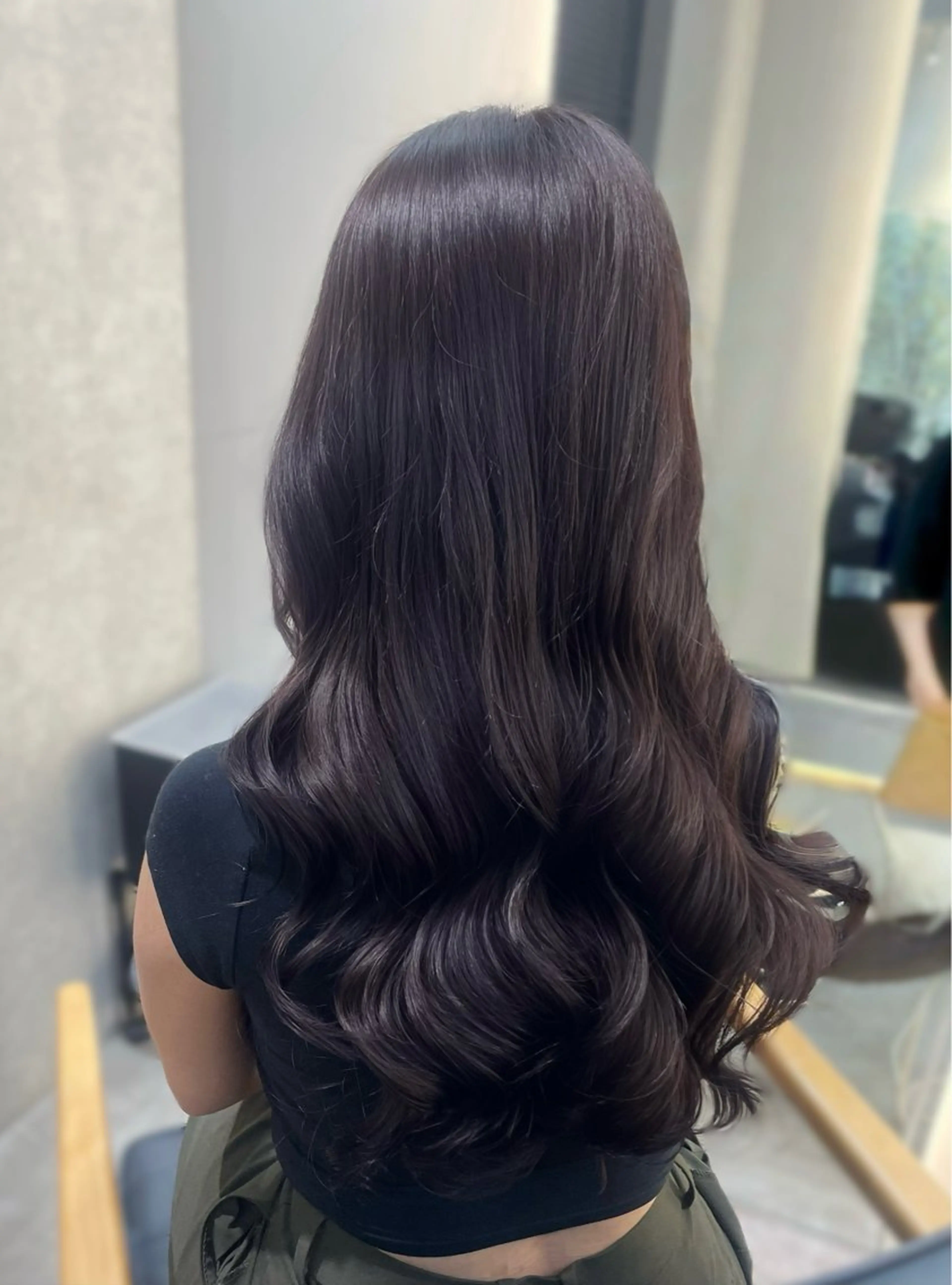 ロング カラー パーマ カット ヘアカラー パーマ トリートメント 韓国ヘア/韓国風 パーマ/kazueのヘアスタイル