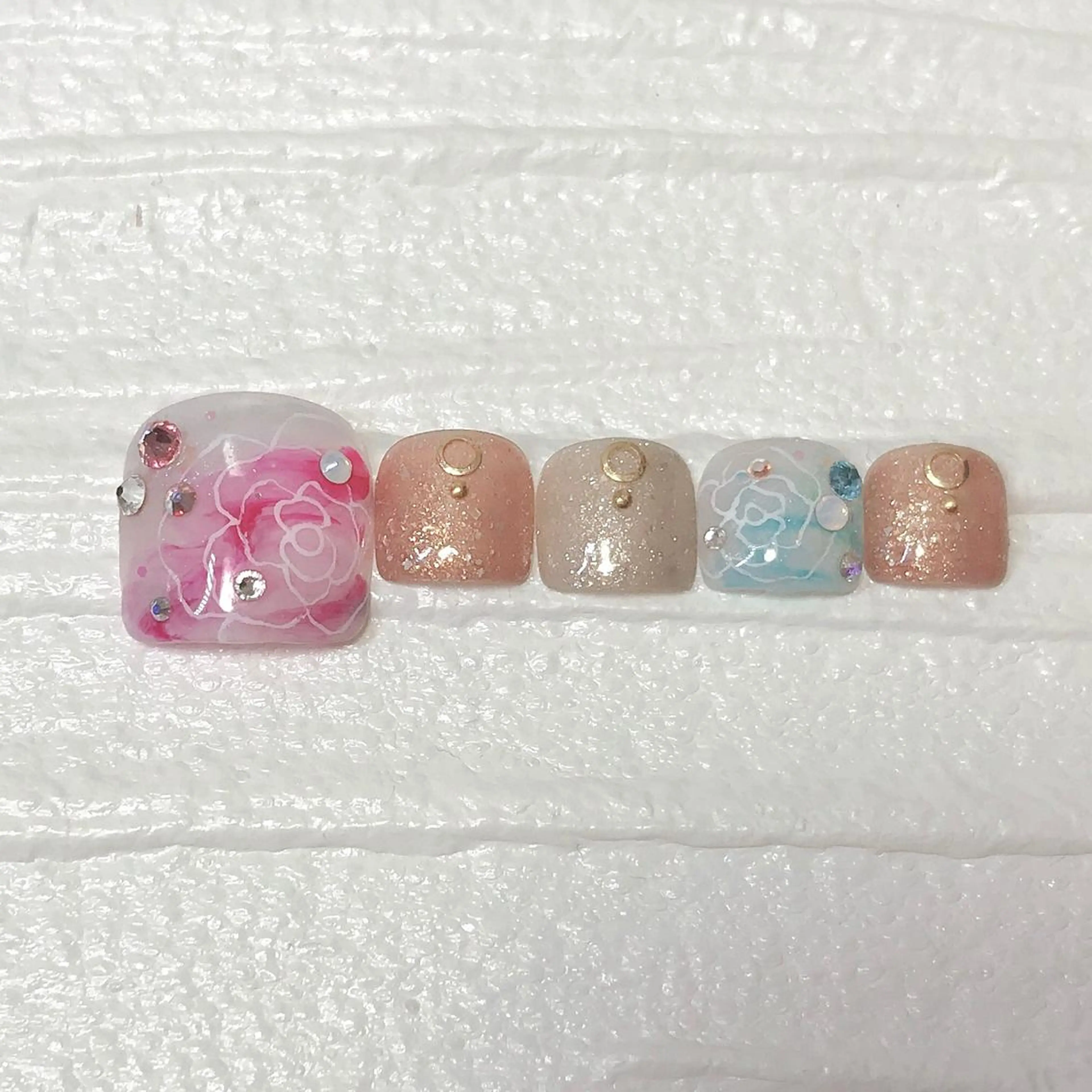 ネイル アートネイル フラワーネイル フットネイル 大理石ネイル(マーブル) ニュアンスネイル フットネイル ステラ marikominoのネイルデザイン