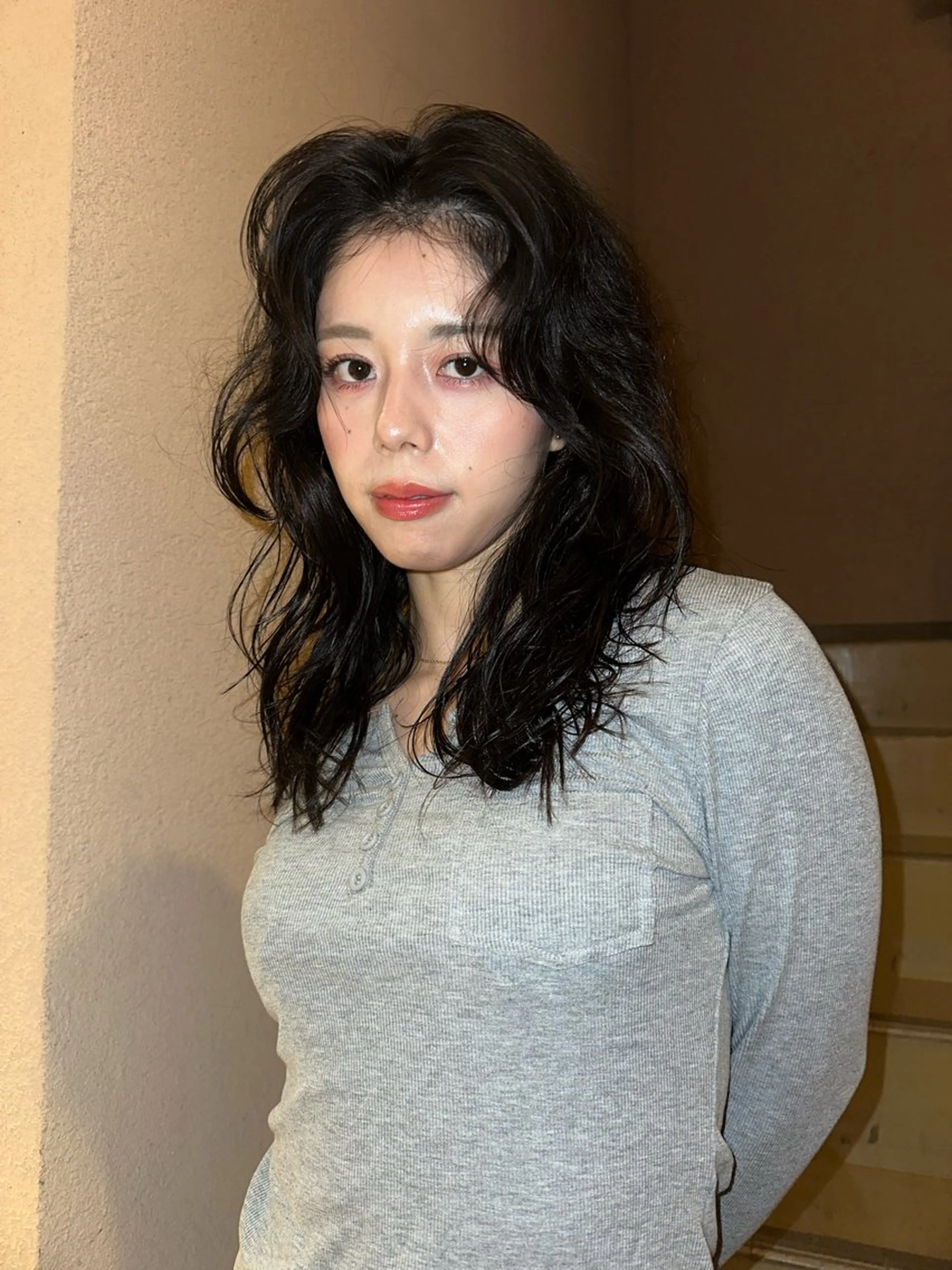 ロング カット パーマ 🍇透明感カラー/ カットひかる🍒のヘアスタイル