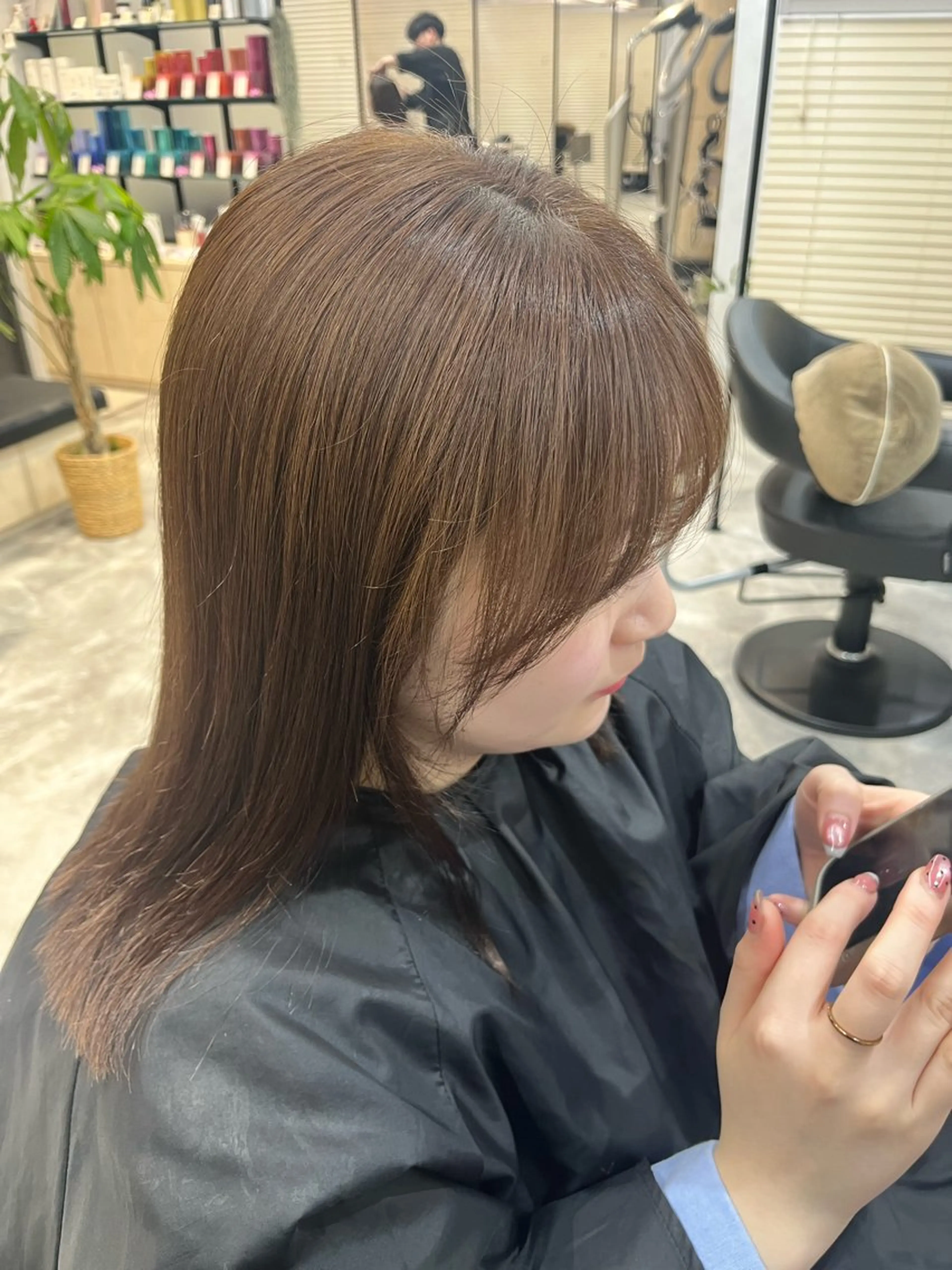 ミディアム カラー ヘアカラー 山口愛莉 /暖色/艶髪のヘアスタイル