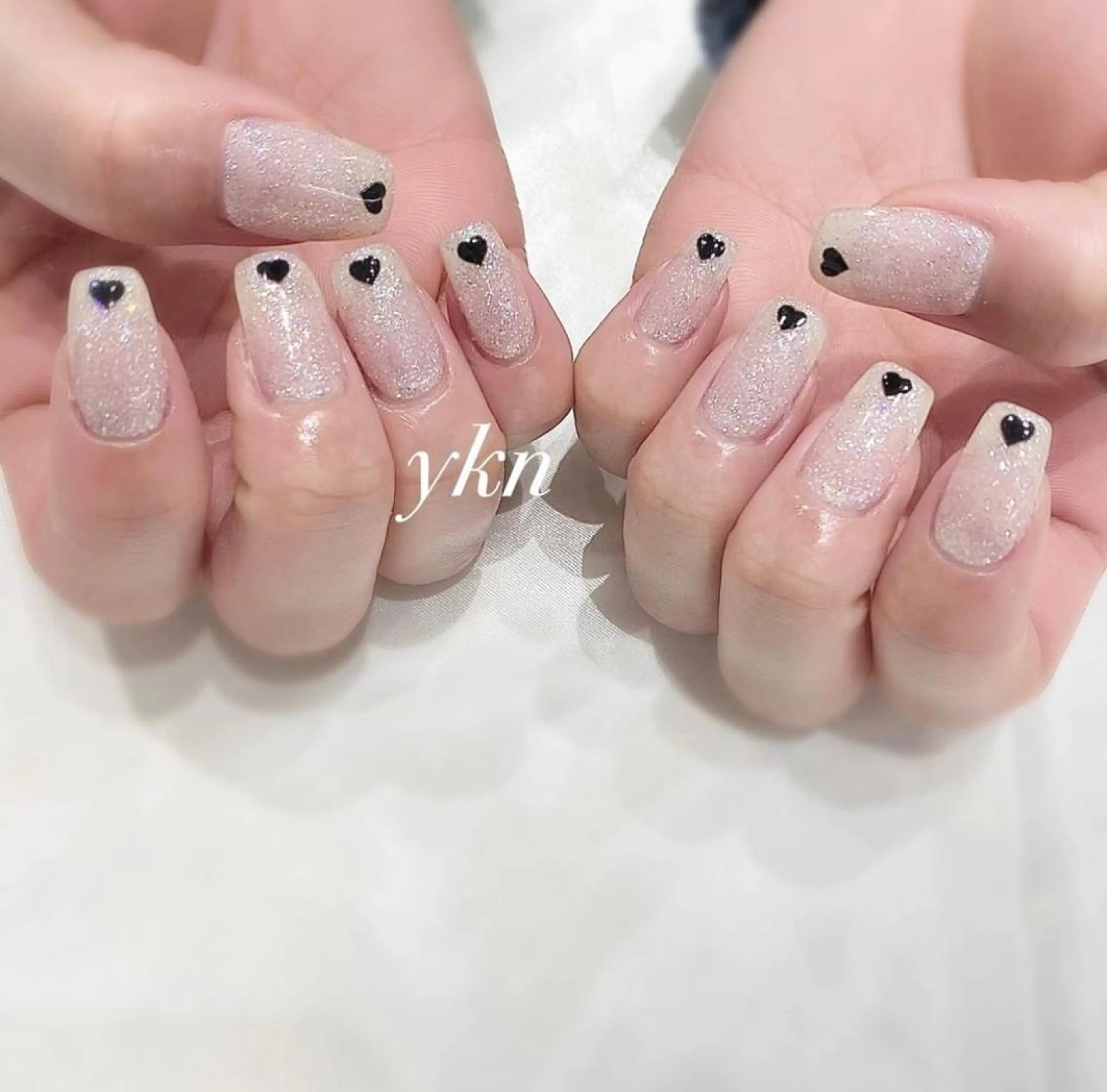 ネイル ラメ(グリッター) シンプルネイル ハンドネイル melMoon .のネイルデザイン