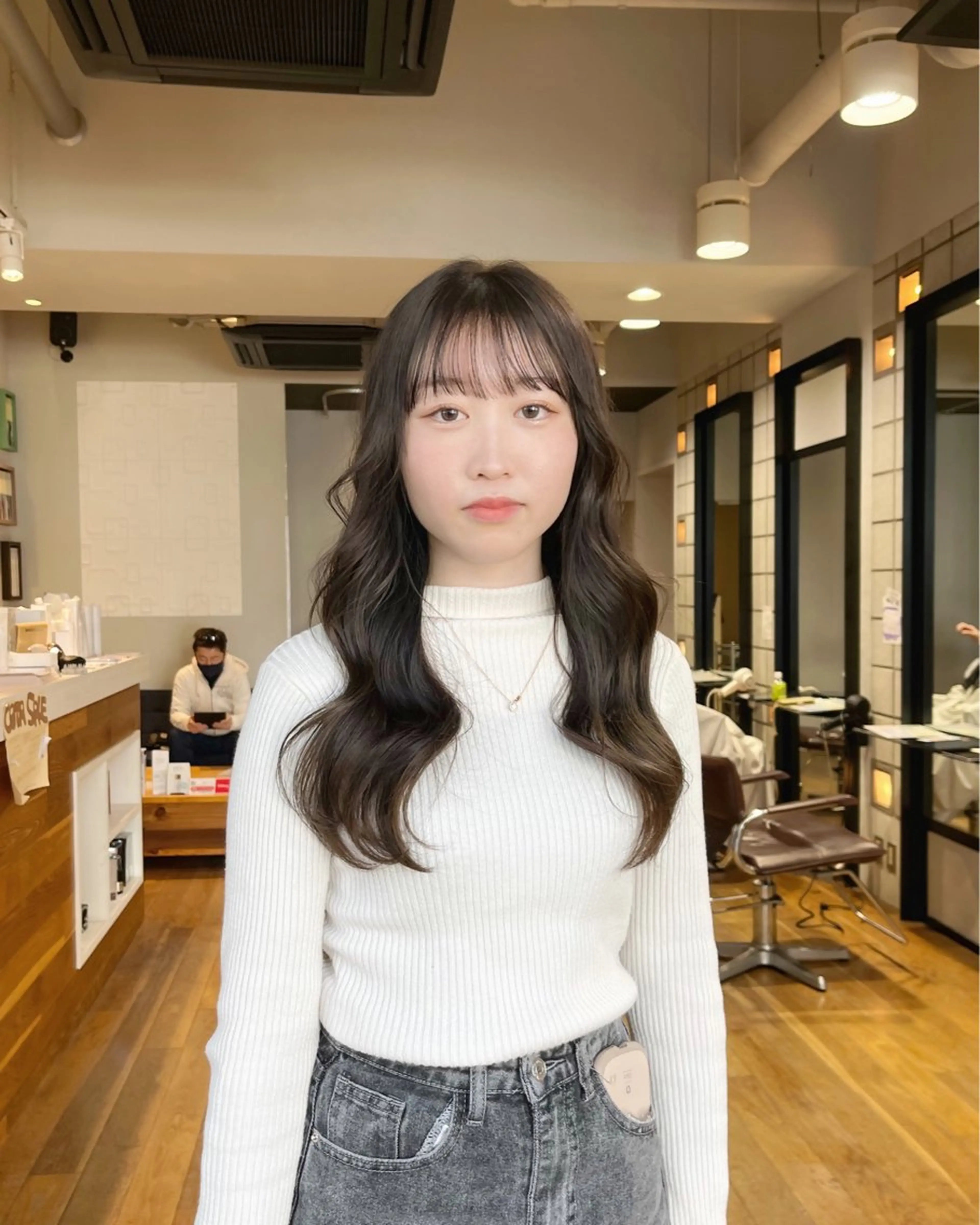 ロング カラー かわい りほのヘアスタイル