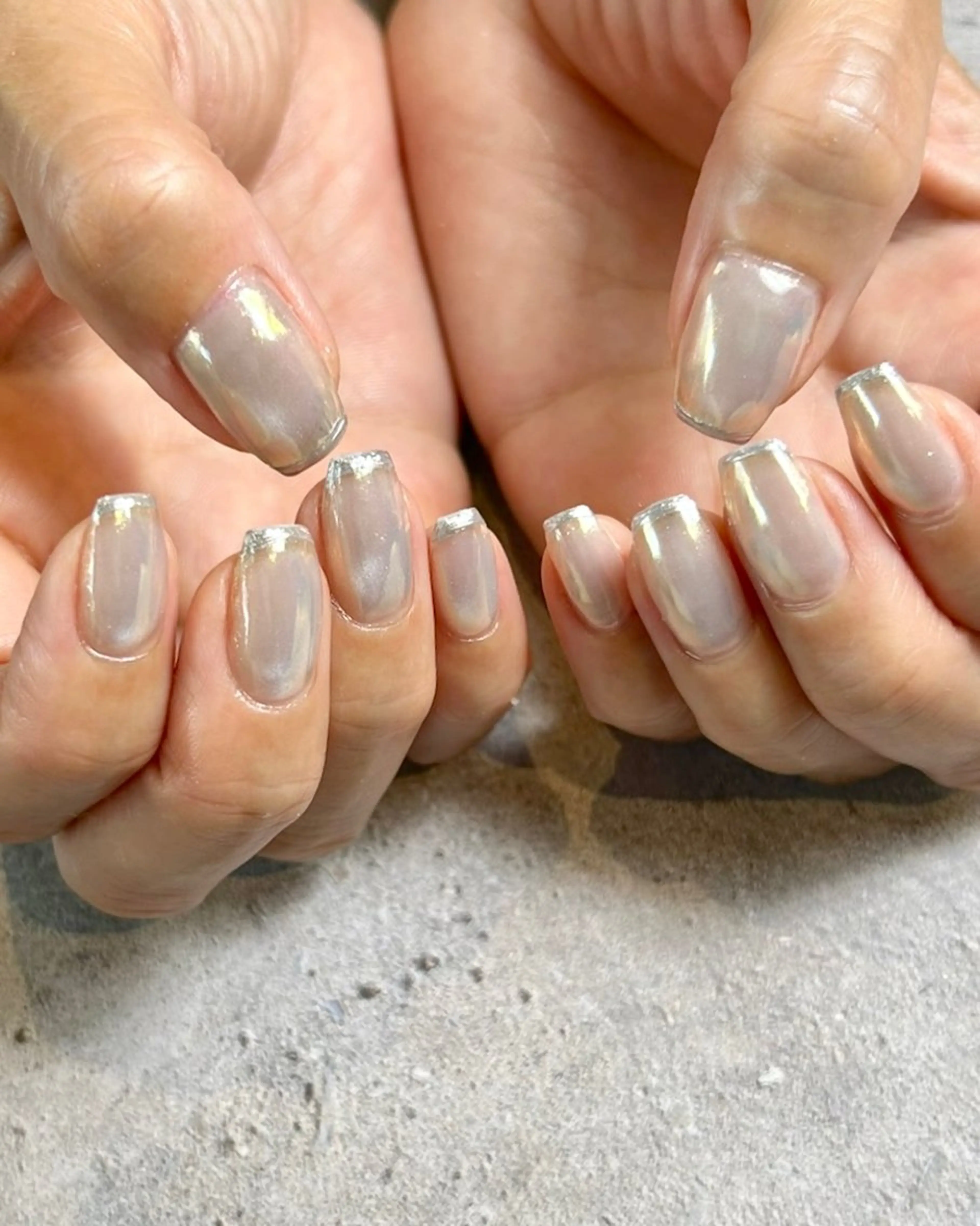 ネイル オーロラネイル ハンドネイル Reflection marikoのネイルデザイン