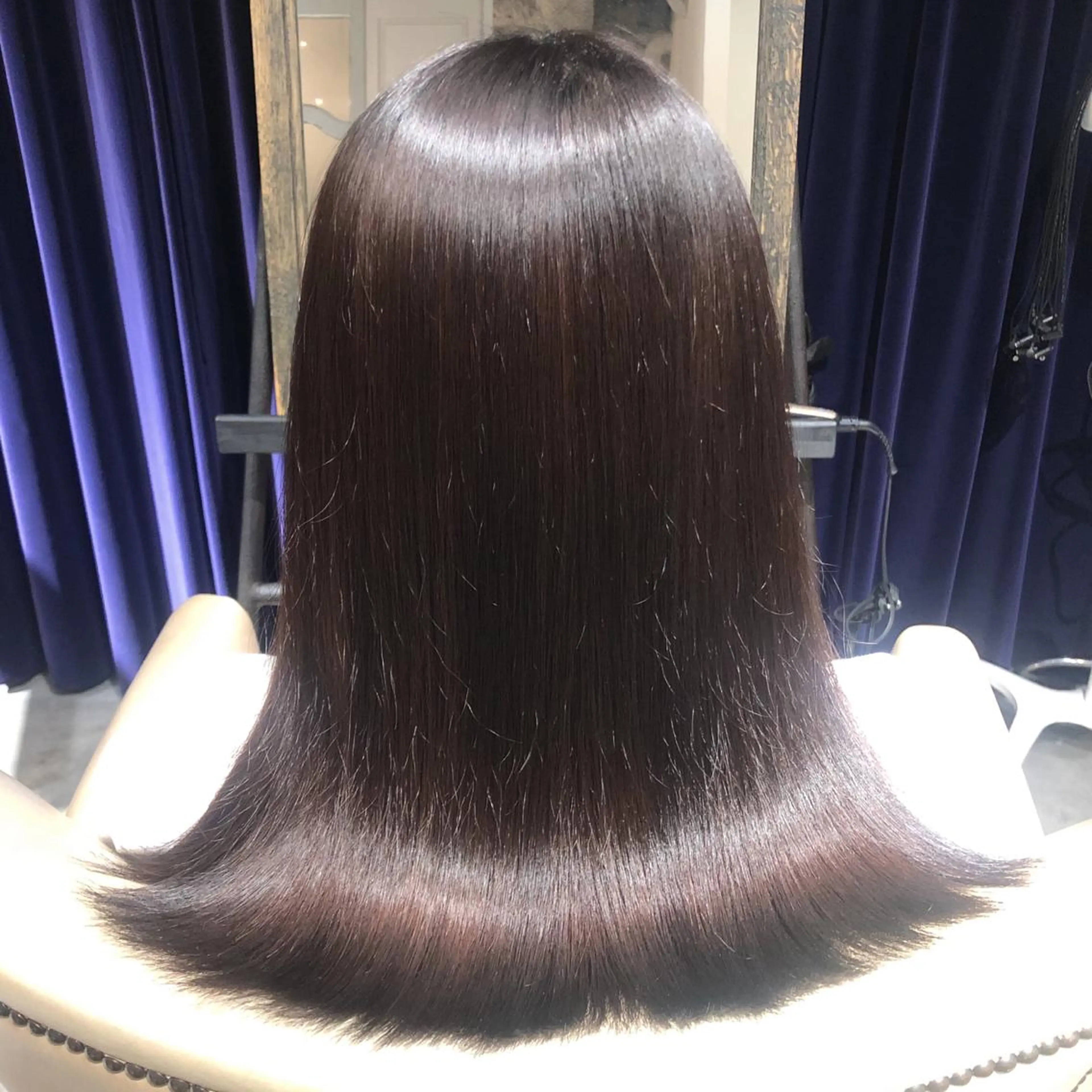 セミロング 酸性ストレート 植田 彩加のヘアスタイル