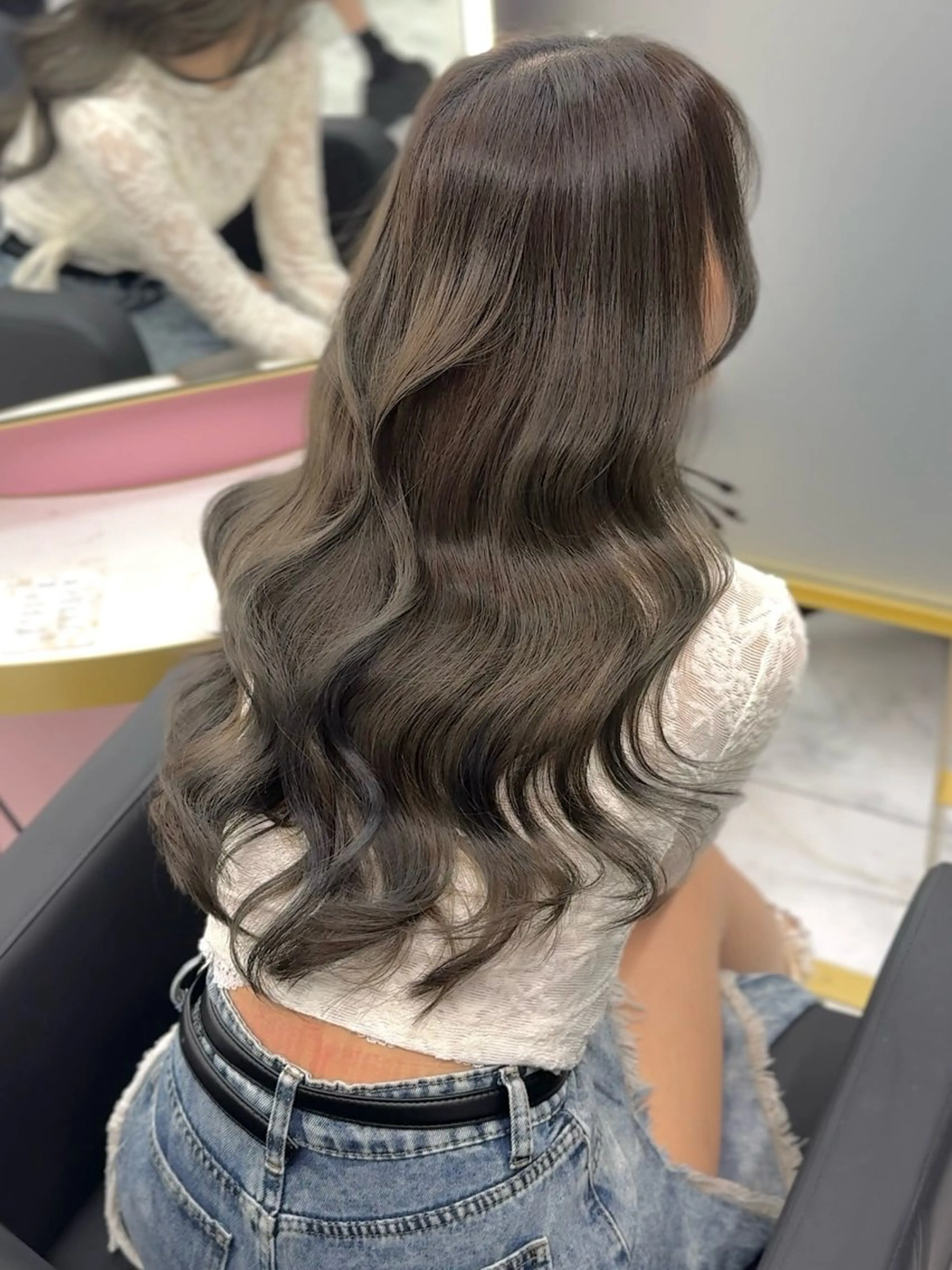 ロング カラー ブリーチ ヘーゼル ブリーチなしカラー ♦ブリーチなしカラー ×レイヤー♦中島良太のヘアスタイル