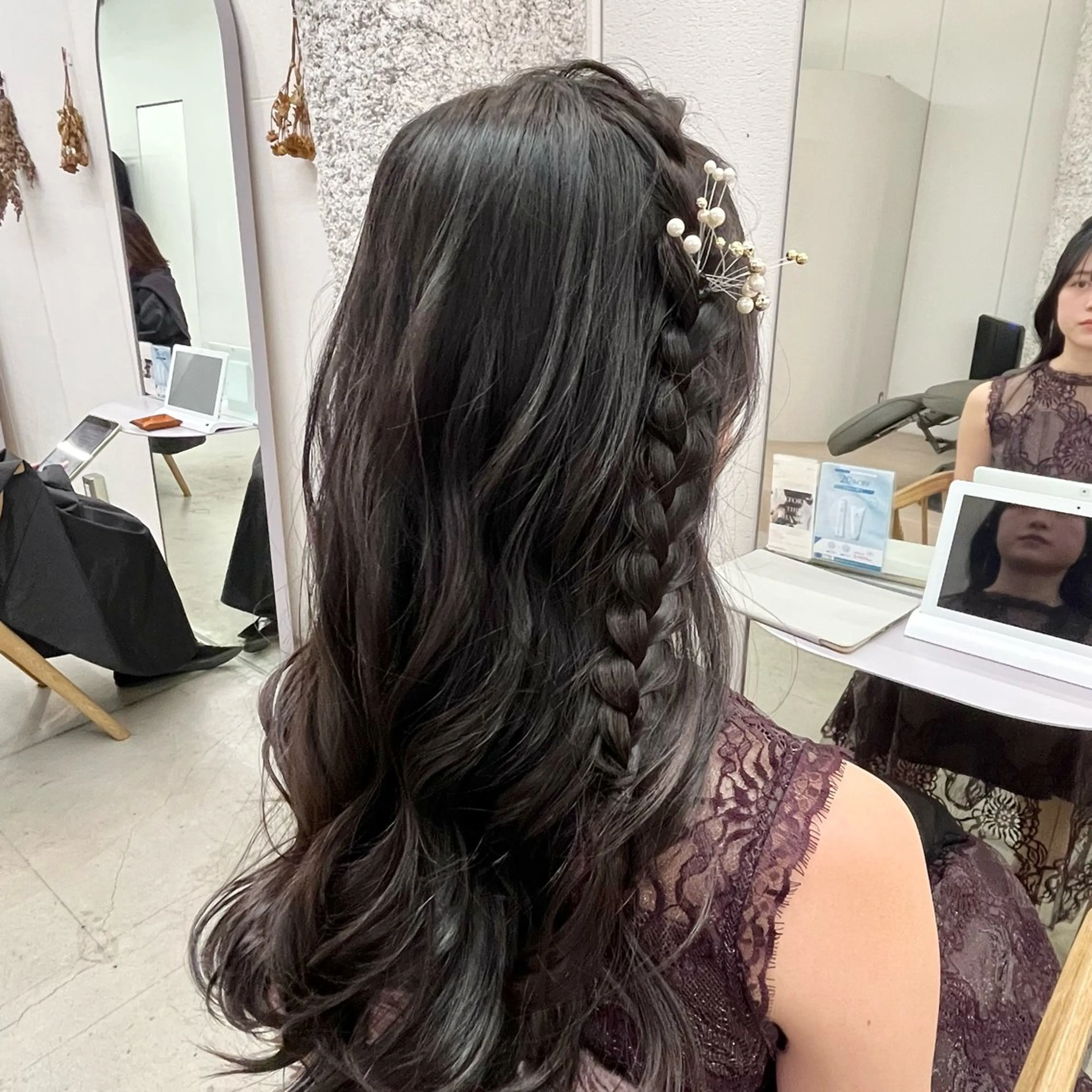 ロング ヘアアレンジ ヘアセット 🌼花屋併設🌼 木下奈々望のヘアスタイル