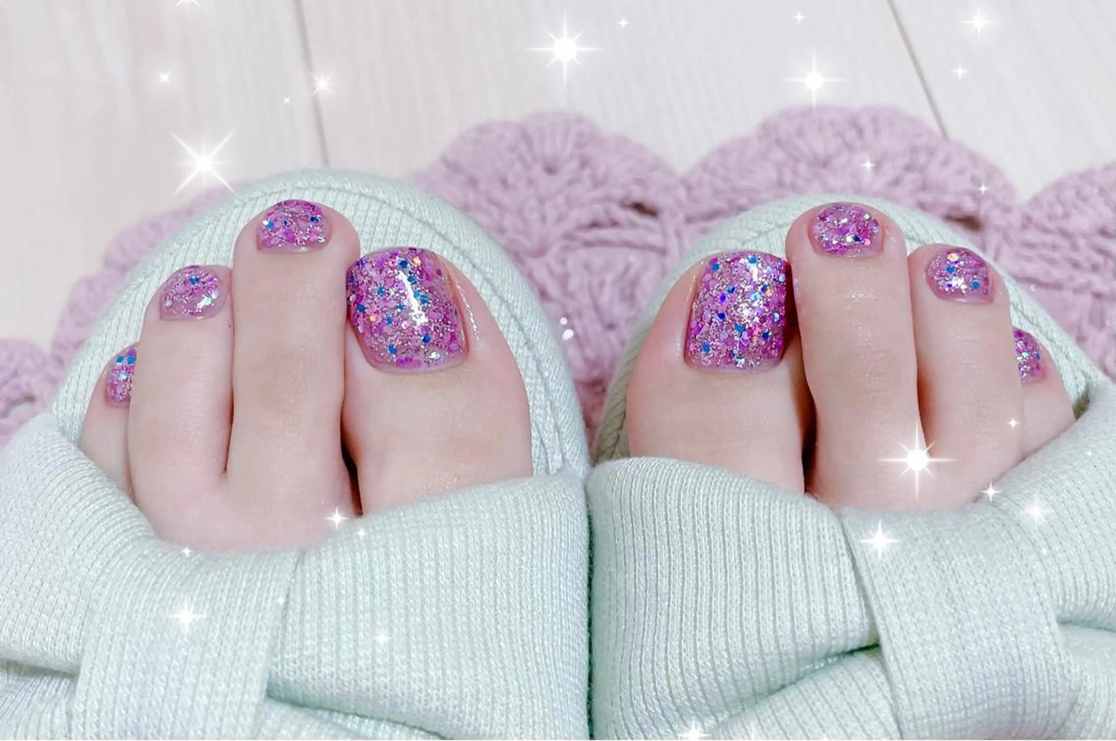 ネイル フットネイル キラキラネイル フットネイル FLARE NAIL フレアネイルのネイルデザイン