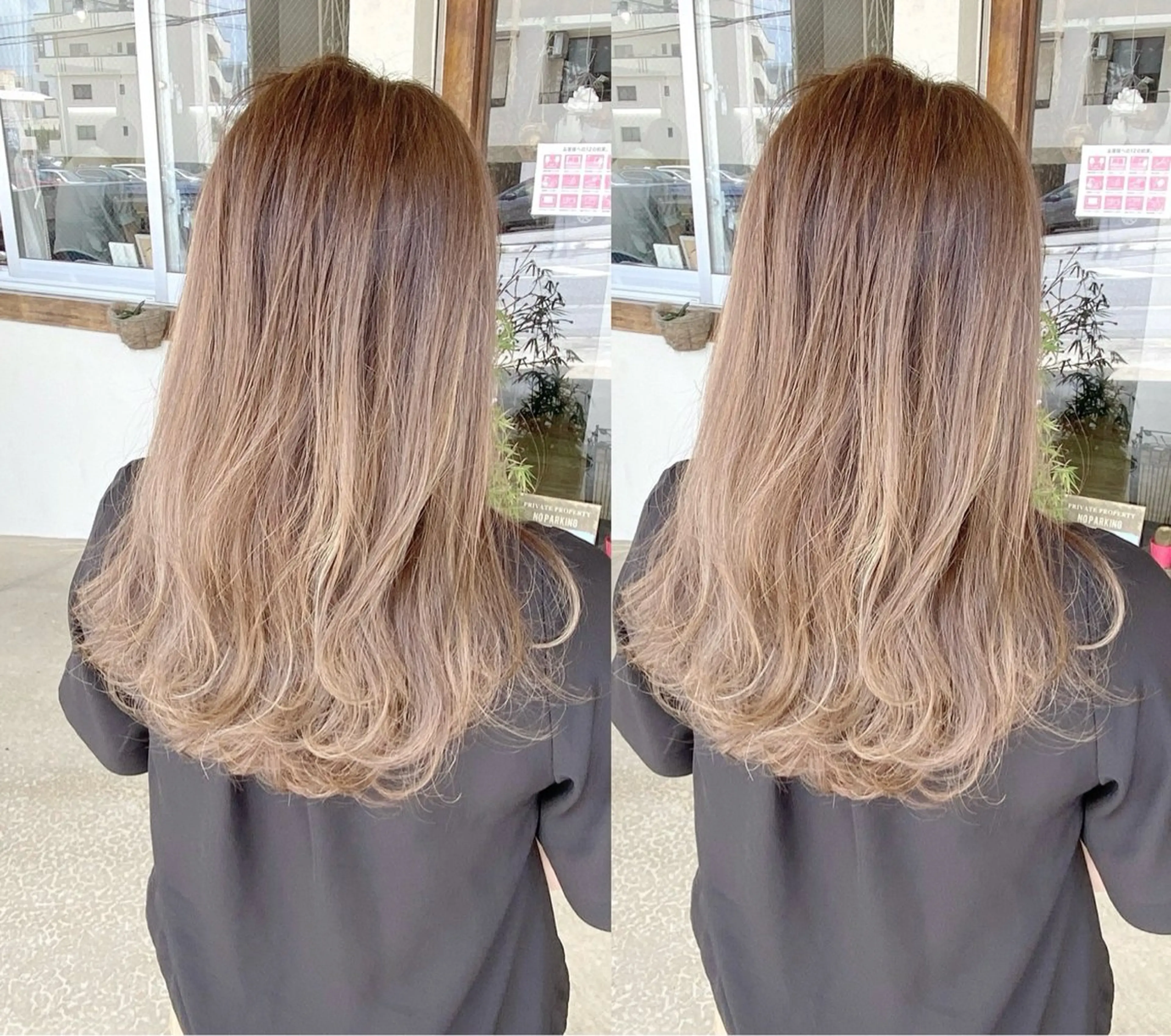 ミディアム カラー ハイライトカラー ハイライト カット ヘアカラー grand juteのヘアスタイル